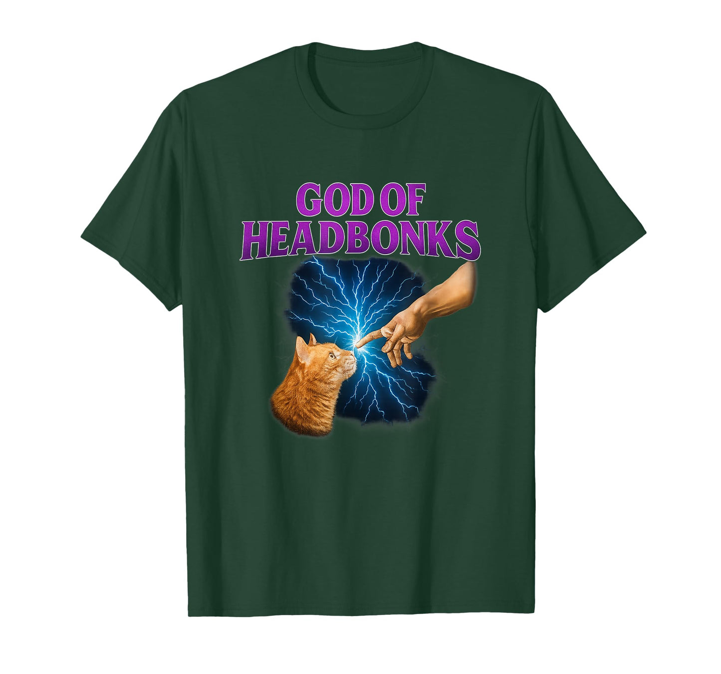 Funny Hand of God Cat T-Shirt