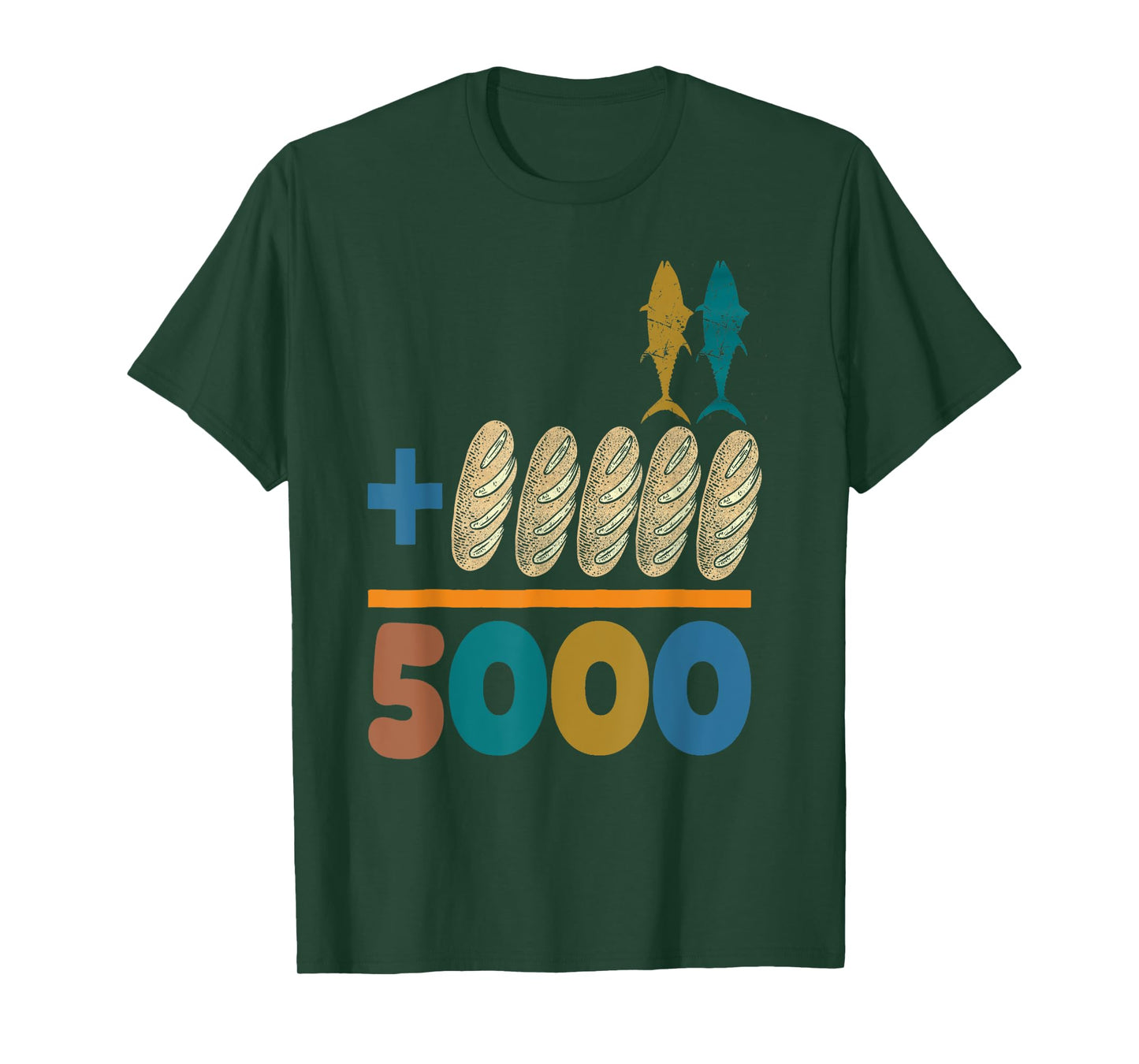 Jesus 2 Fishes 5 Breads 5000 Chosen Against The Current T-Shirt