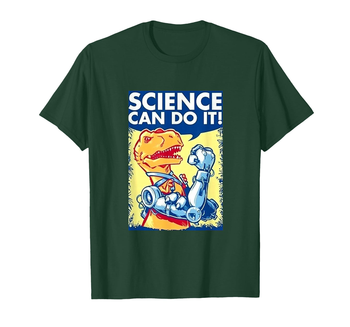 Funny PHYSICS humor ROBOTIC DINOSAUR Teacher Men Girl Boy T-Shirt