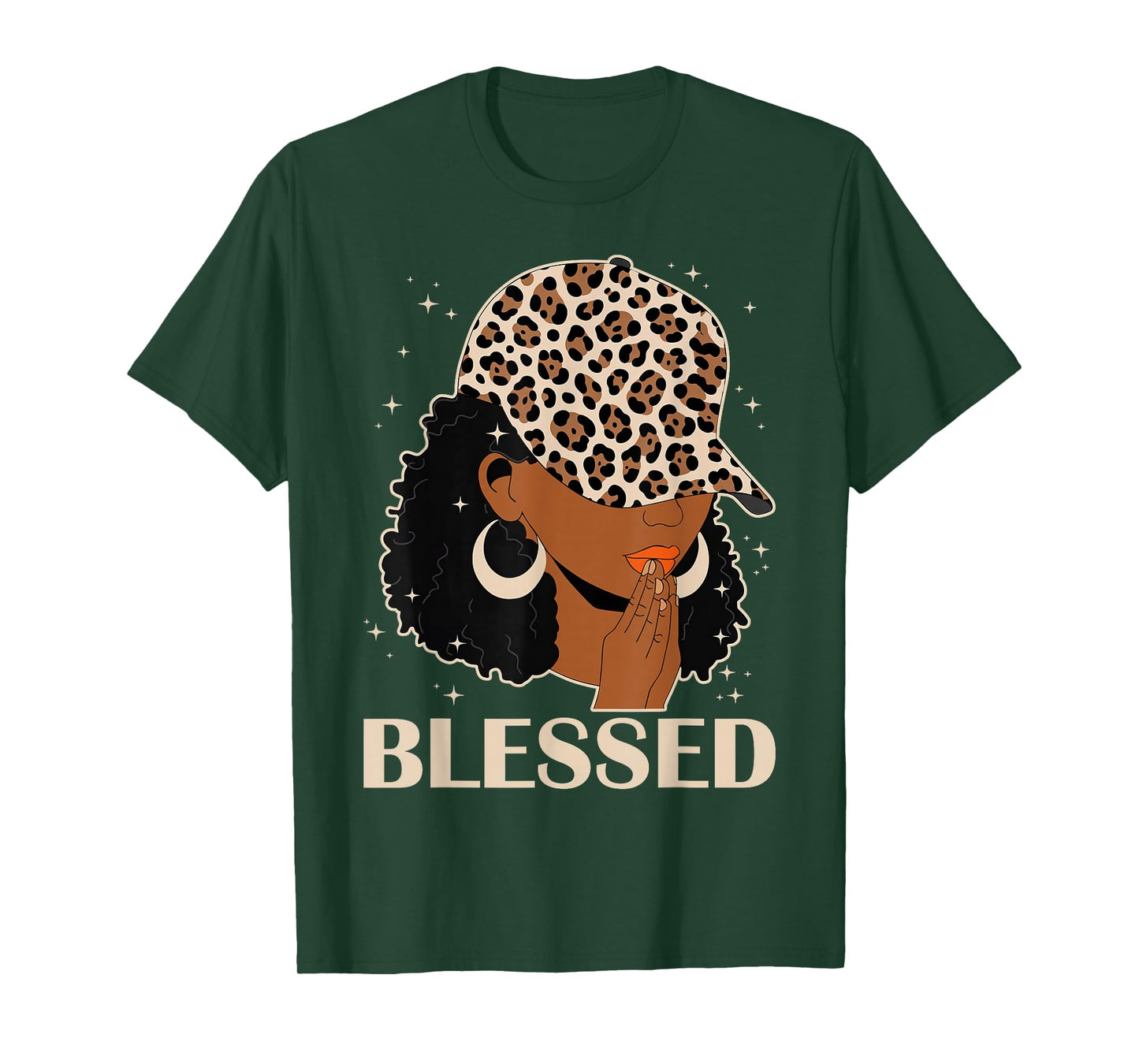 Blessed Black Woman Praying Afro African American Christian T-Shirt