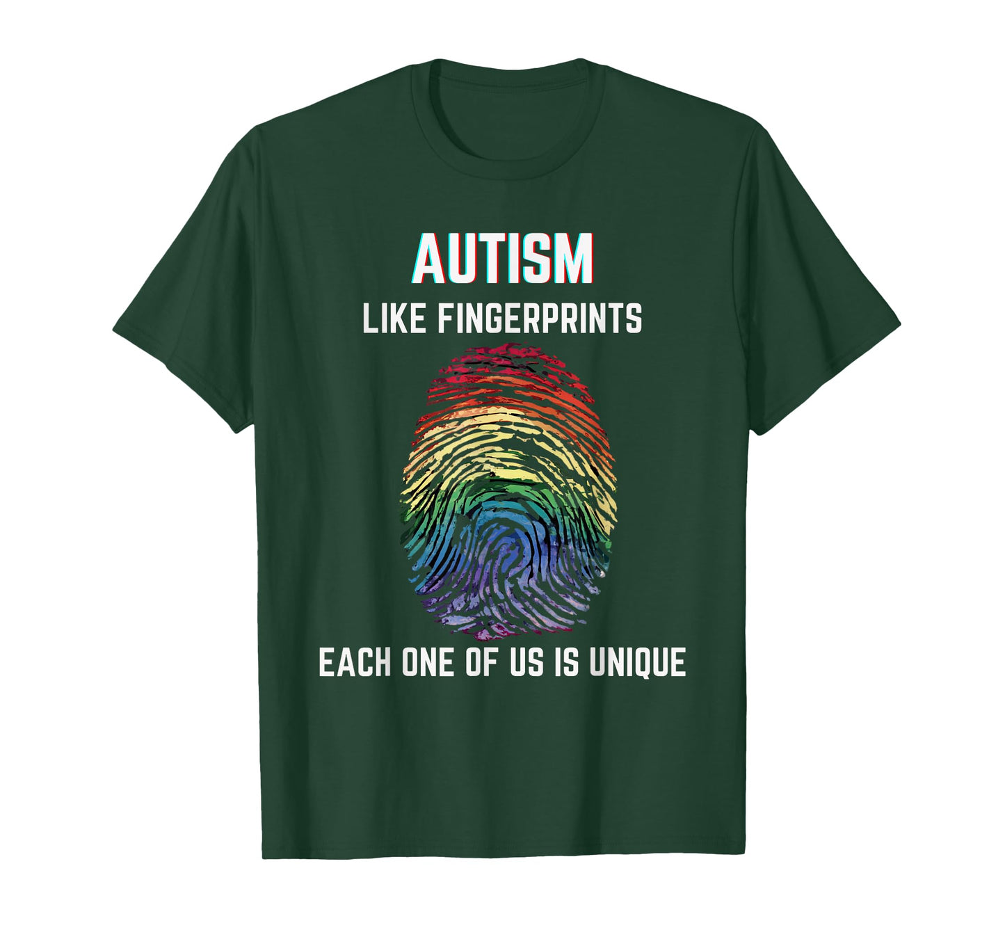 Autism Like Fingerprints We Are All Unique Acceptance T-Shirt
