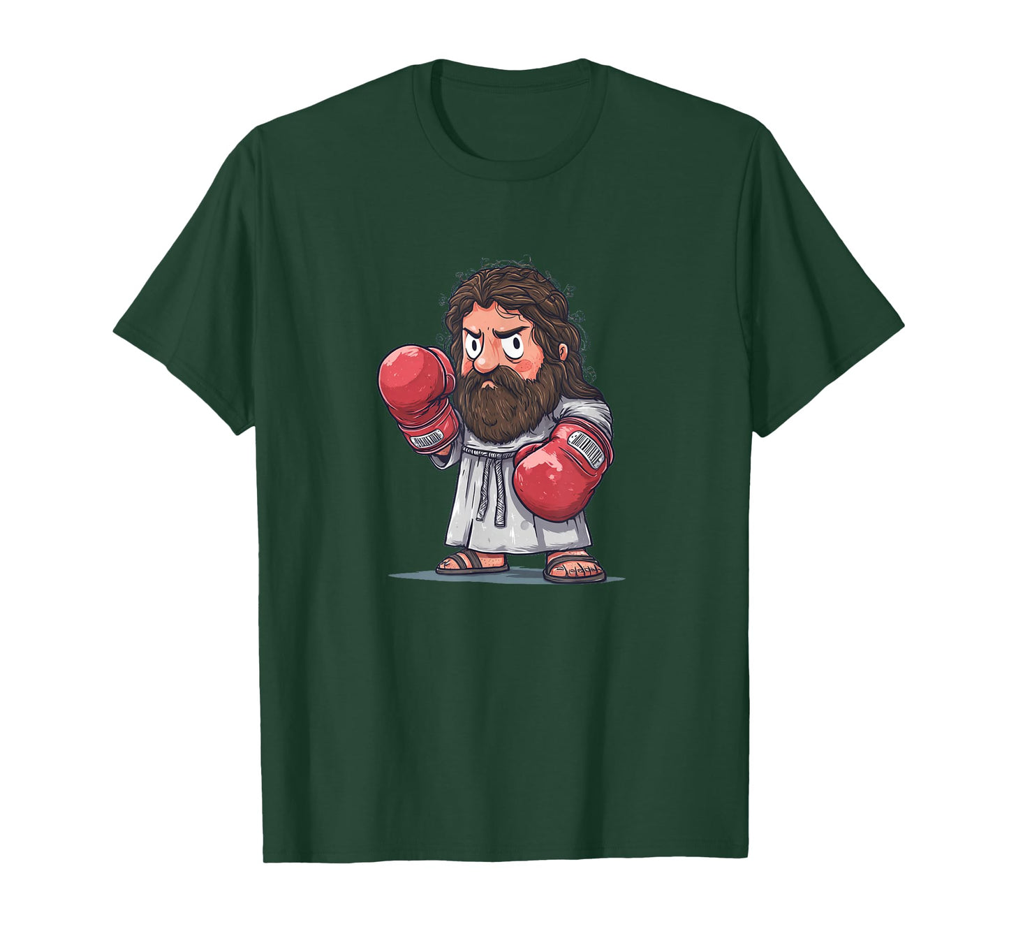 Nice Cartoon Jesus Costume for Fighter and Sports Fans T-Shirt