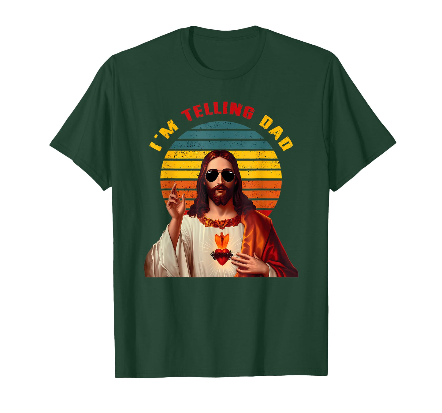 Retro I'm Telling Dad Christian Vintage Jesus Meme T-Shirt