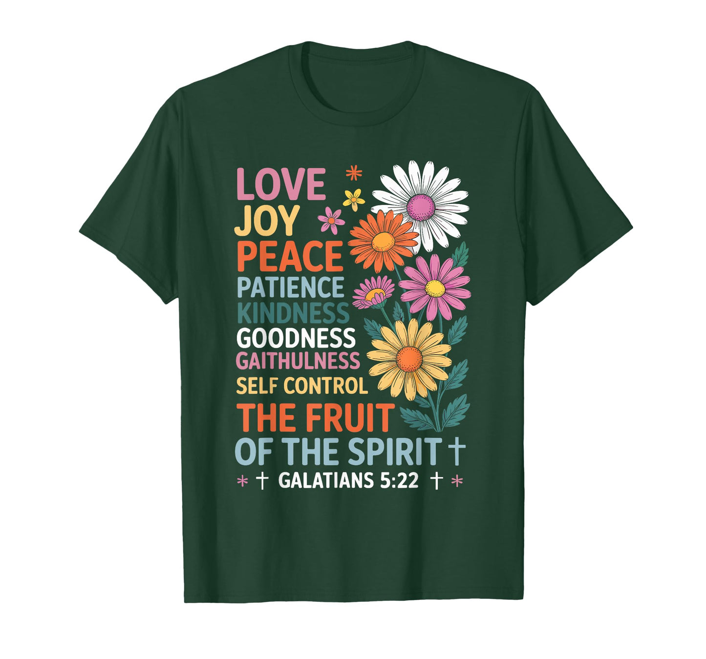 The Fruit of the Spirit Christian Cross Jesus T-Shirt