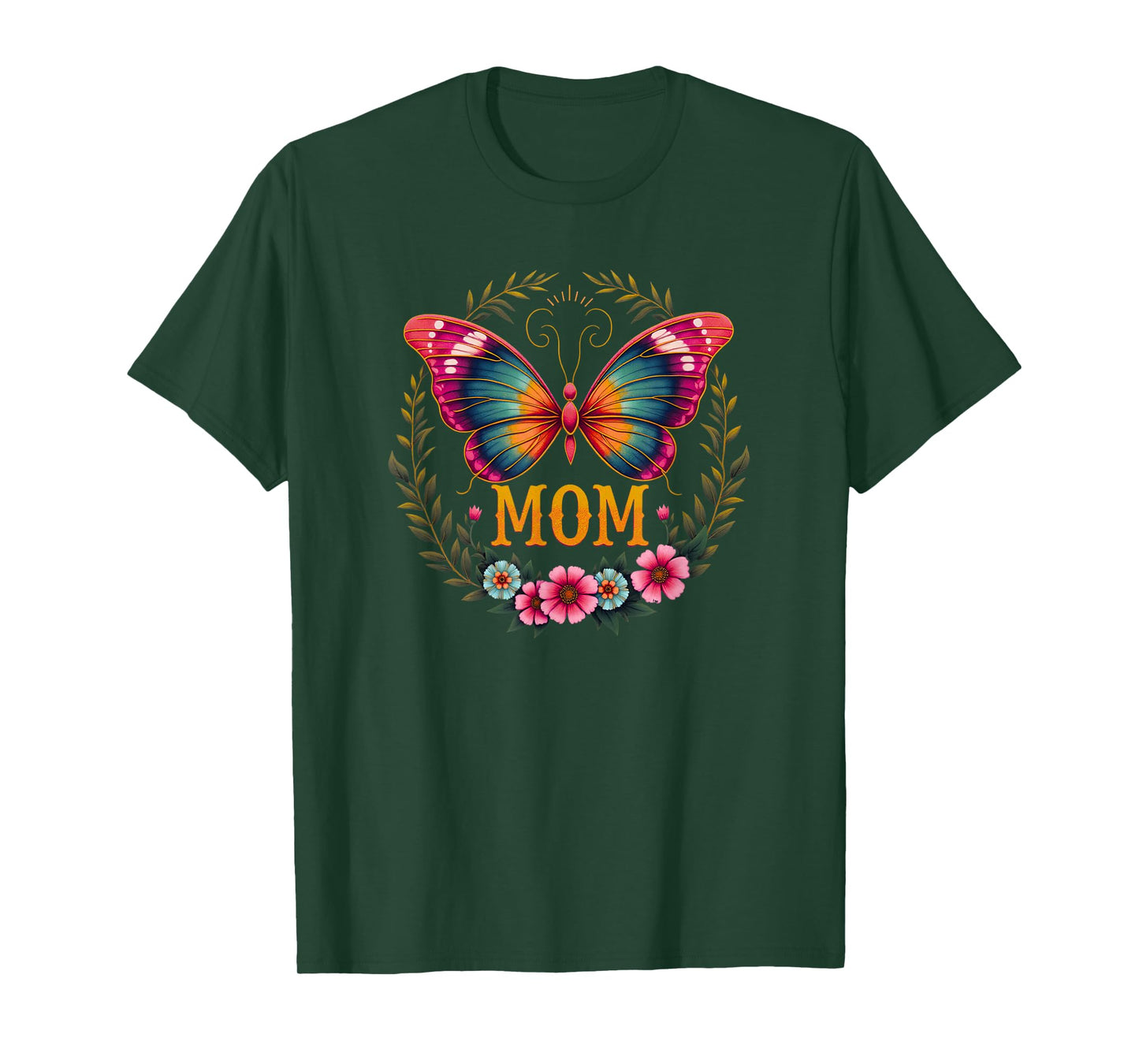 Mother's Day Butterfly Mom Mommy Mama Cute Insect Flower T-Shirt