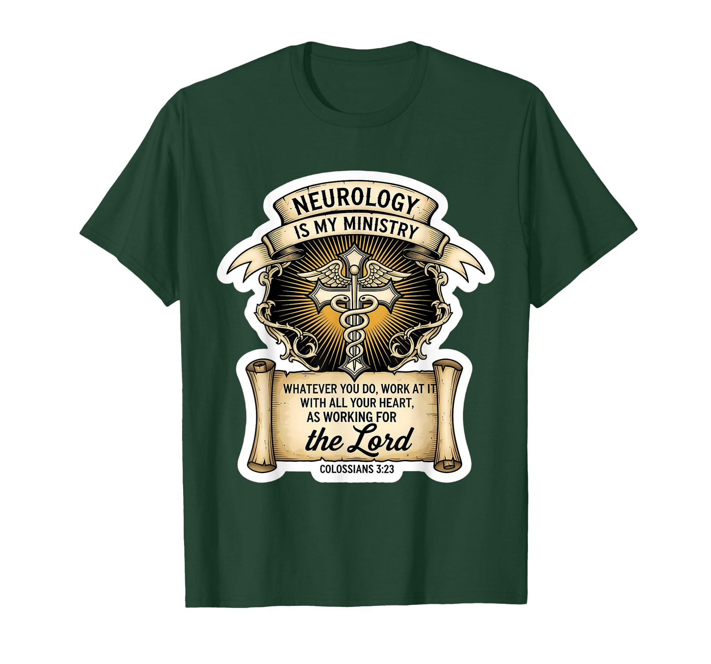 Christian Neurologist Neurology is My Ministry Doctor Jesus T-Shirt