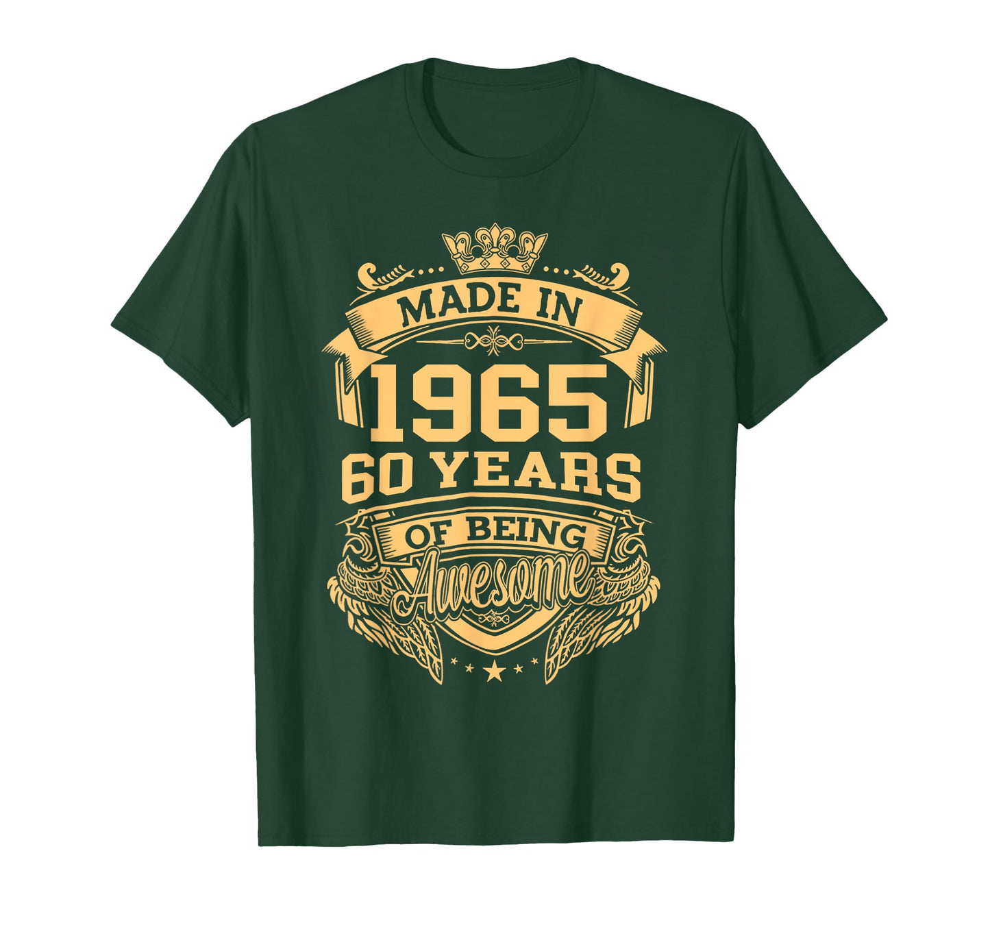 Made In 1965 60 Years Of Being Awesome Vintage 60th Birthday T-Shirt