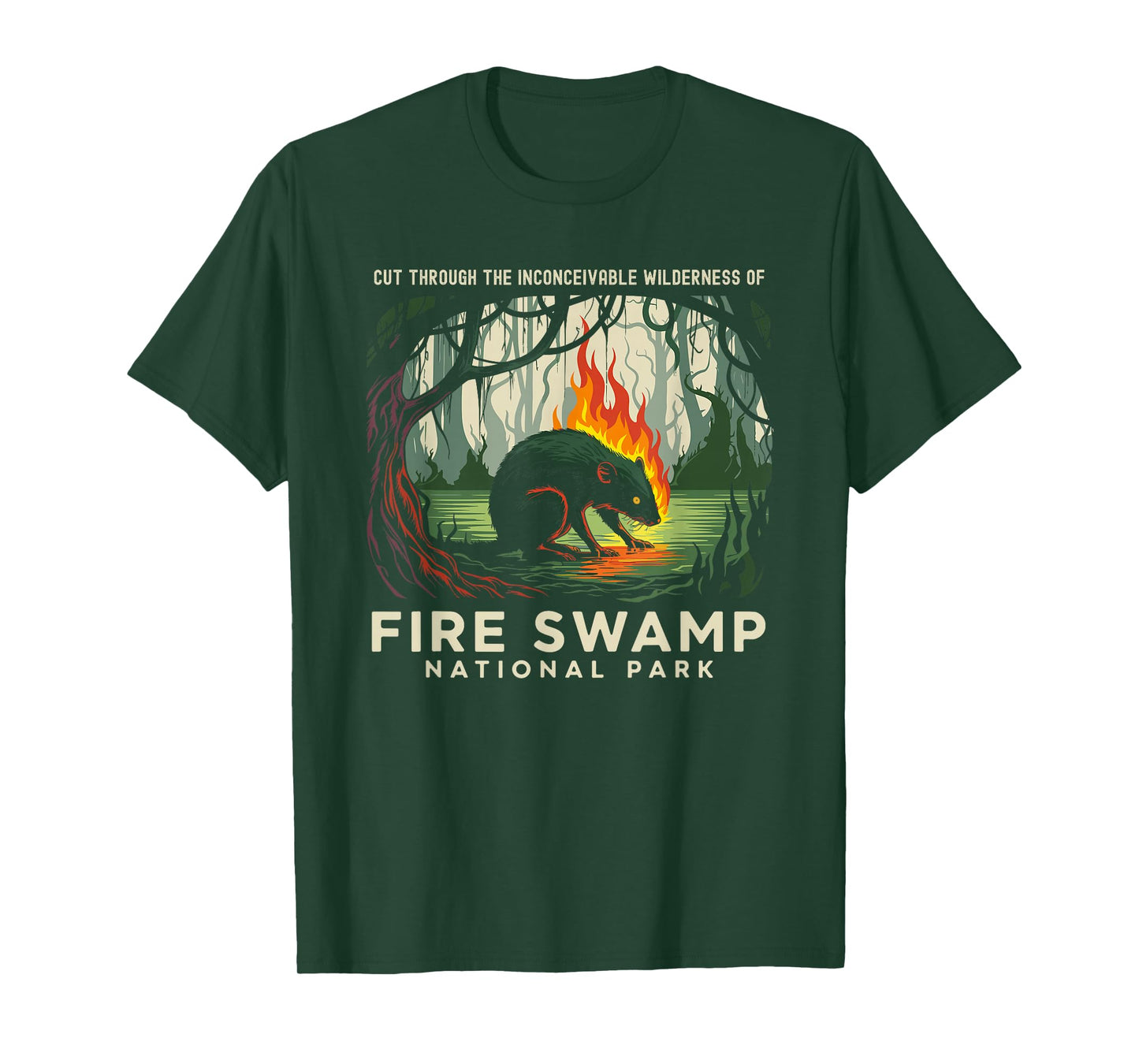 Fire Swamp National Park Camping Hiking Mountain T-Shirt
