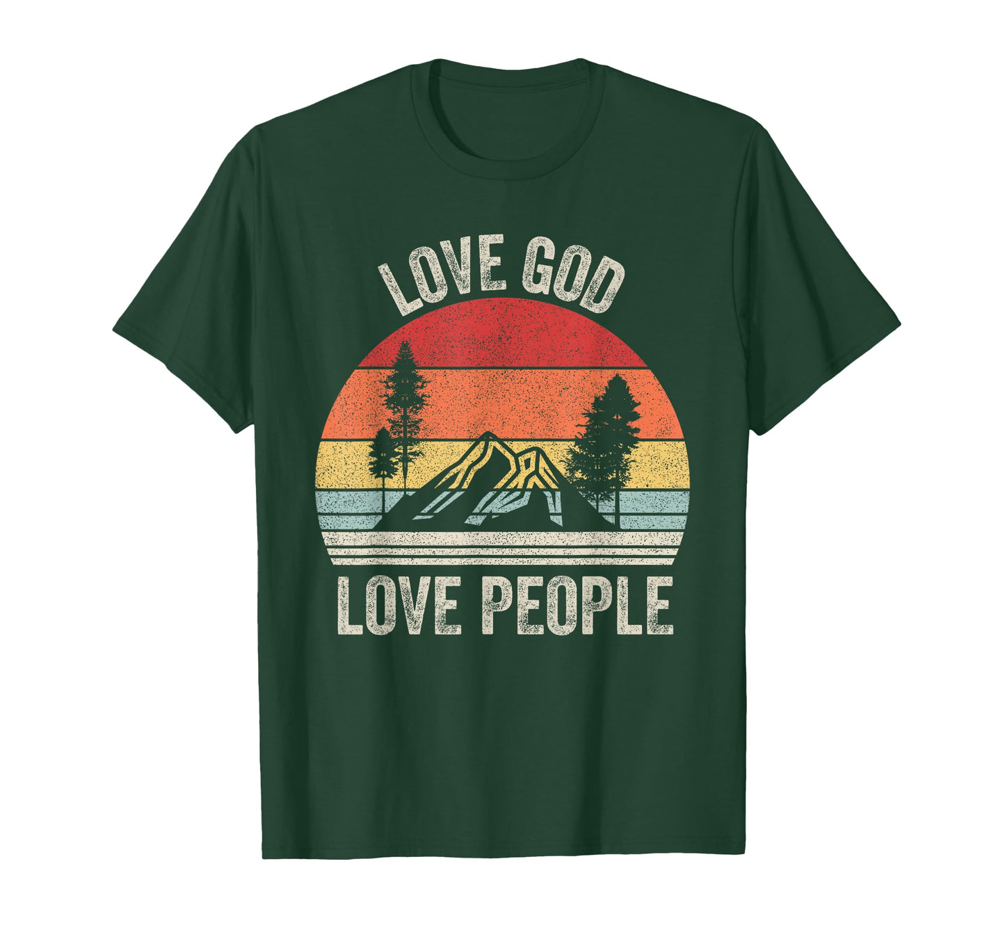 Vintage Retro Love God Love People Christian Bible T-Shirt