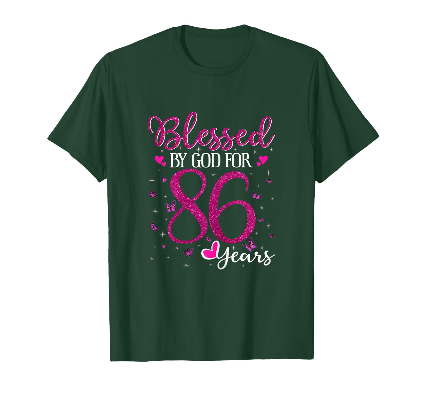 86th Birthday Blessed By God For 86 Years Old Gifts Women T-Shirt