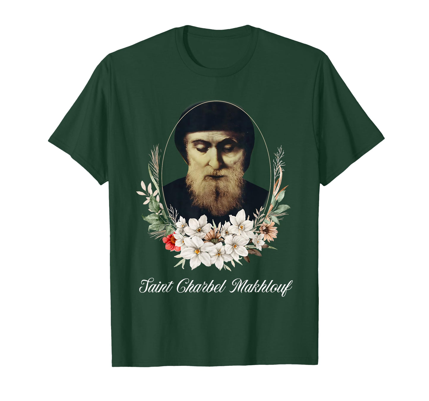 Religious Catholic Saint Charbel Makhlouf Christian Faith T-Shirt