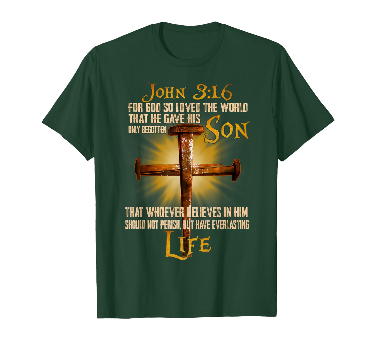 For God So Loved The World Christian John 3 16 Bible Verse T-Shirt