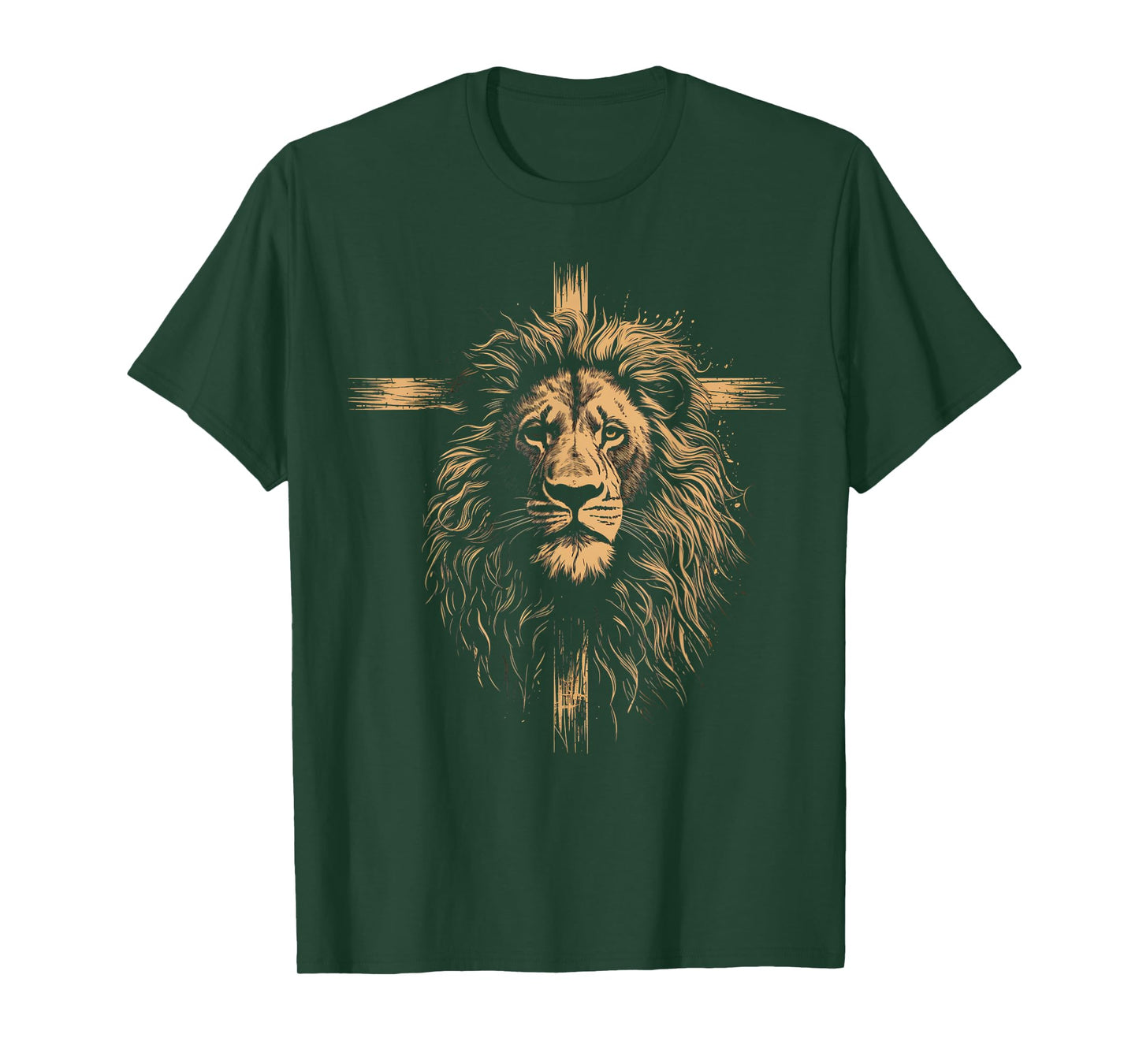 Christian Cross Lion Religious Faith Jesus Pastor T-Shirt