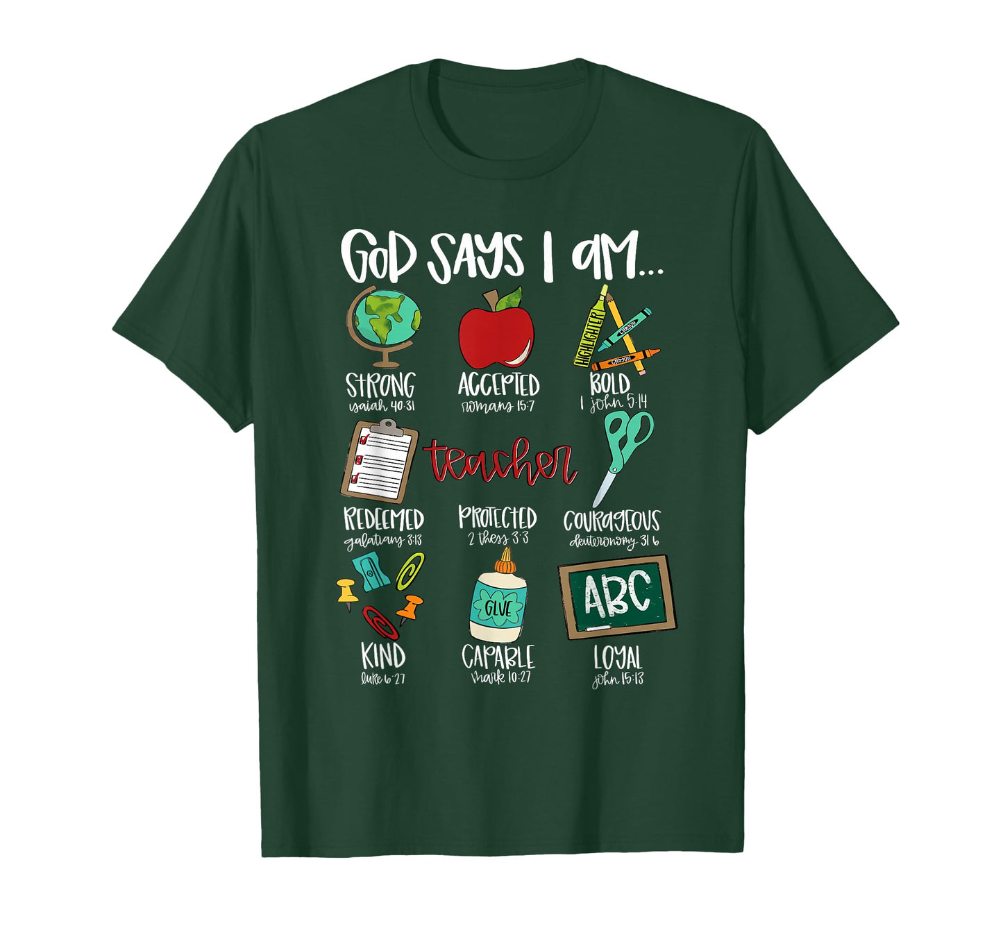 God Says I Am... Teacher First Day Of School Back To School T-Shirt