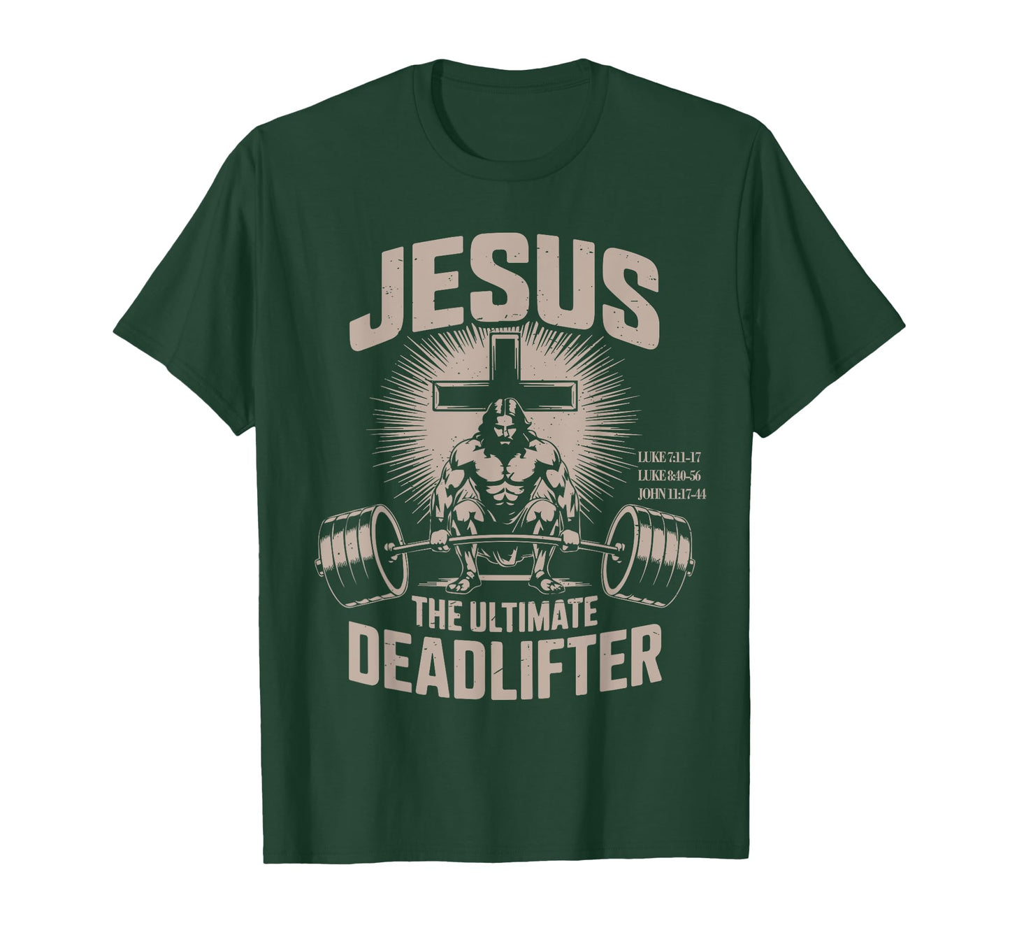 Jesus The Ultimate Deadlifter Muscle Kid Funny Christian Gym T-Shirt