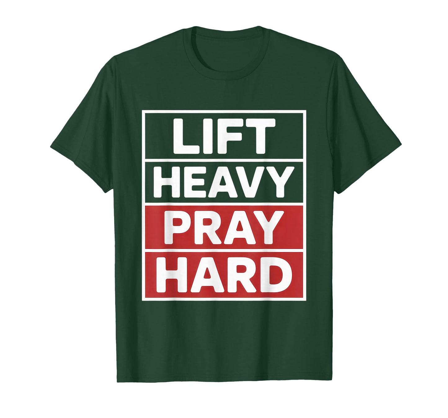 Lift Heavy Pray Hard Tshirt Gym Christian Gift Jesus Faith T-Shirt