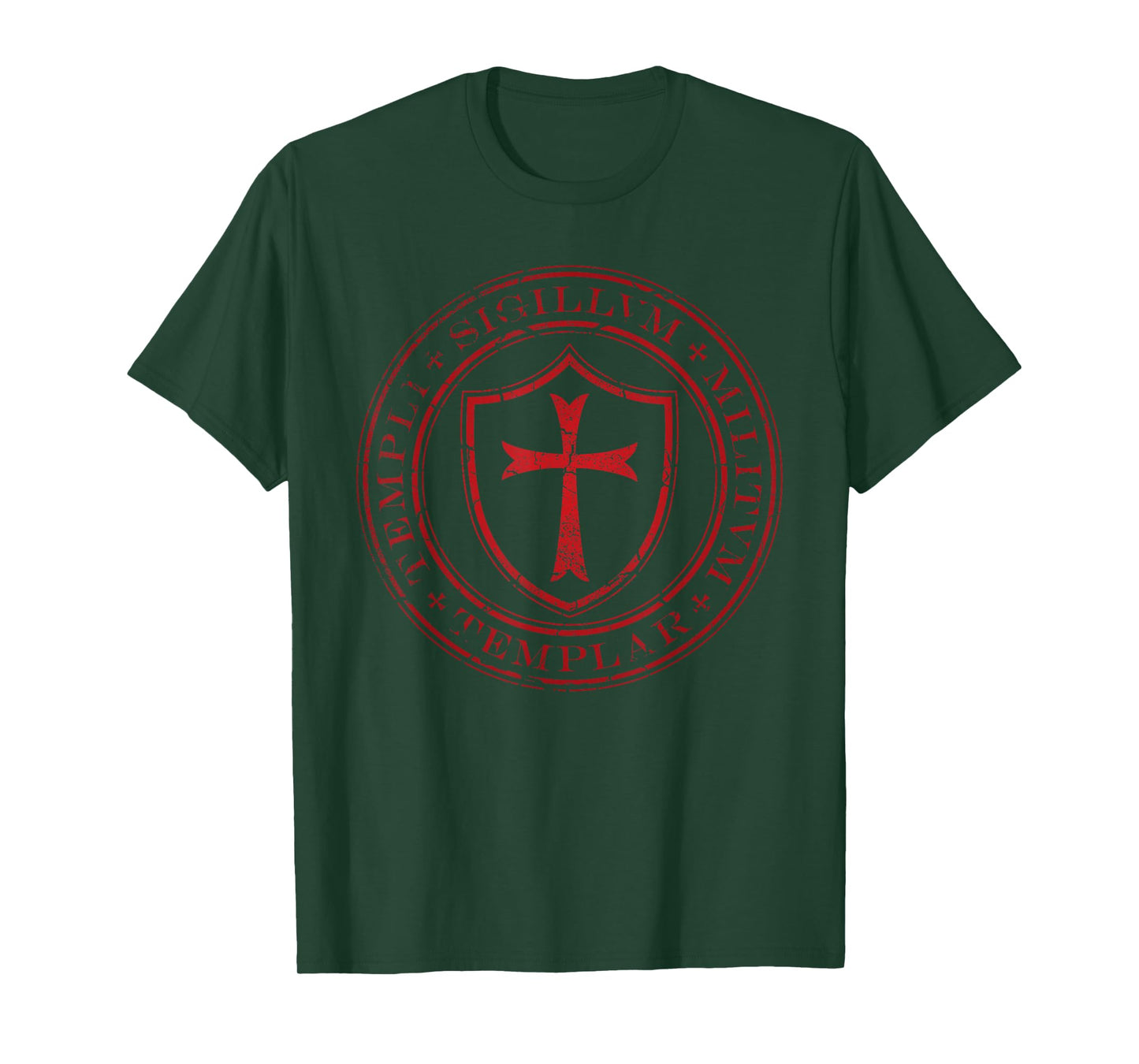 Distressed Knights Templar Cross, Seal of Soldiers T-Shirt T-Shirt