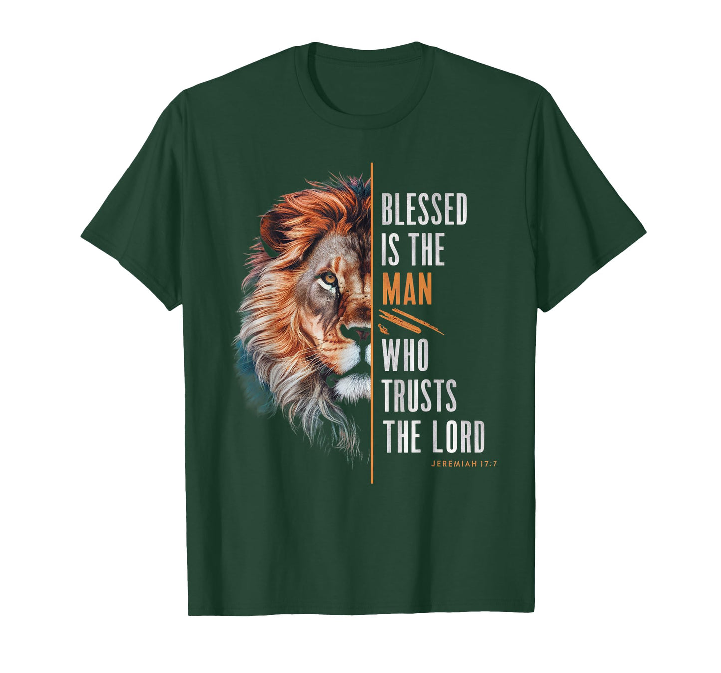 Blessed Christian God Jesus Faith Bible Verse Jeremiah Lion T-Shirt