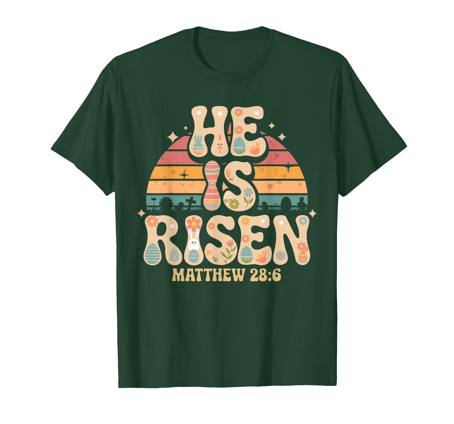He is Risen Jesus Christian Easter Shirt Women Kids Girls T-Shirt