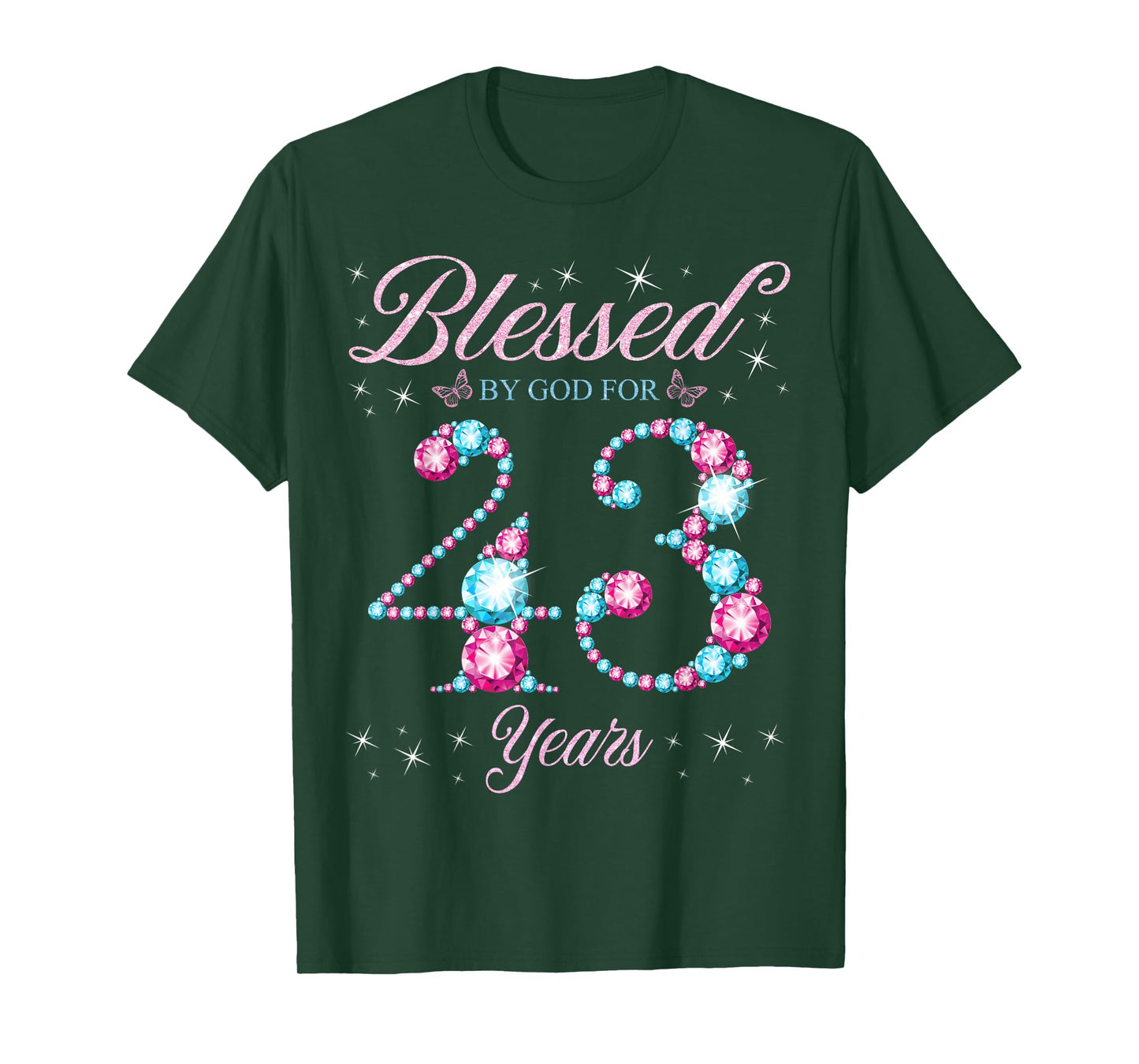 Blessed By God For 43 Years Old 43rd Birthday Woman Queen T-Shirt