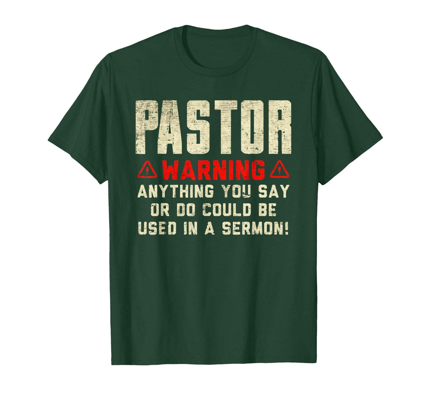Vintage Pastor Warning Sermon In The Bible Christianity T-Shirt