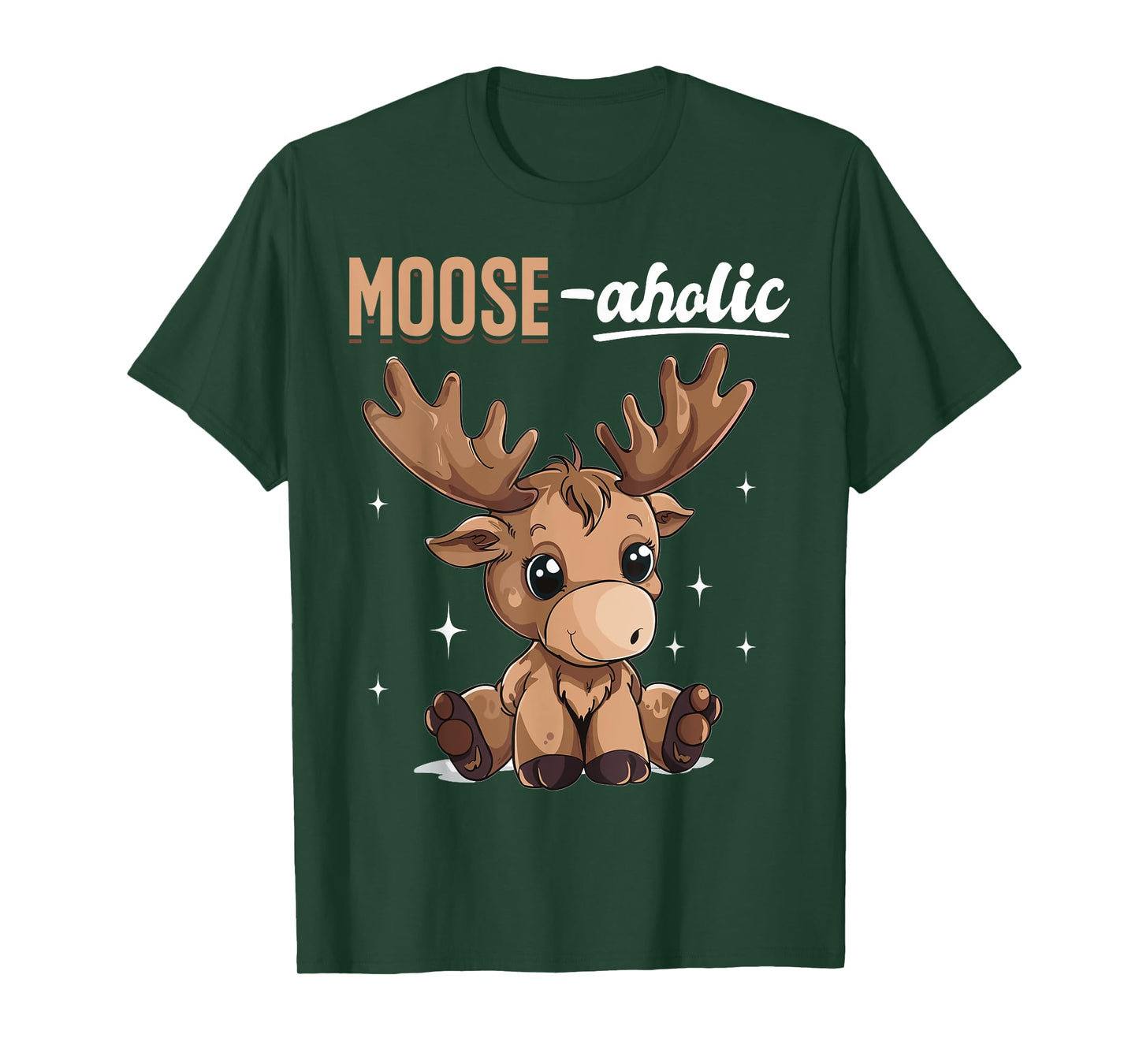 Funny Moose Animal Moose-aholic T-Shirt