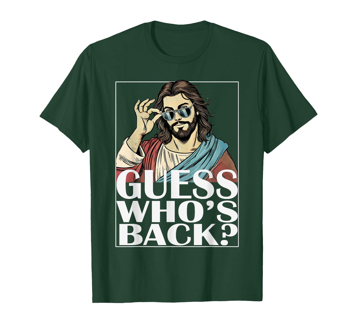 Guess Whos Back Jesus Easter Tee Religious Graphic Catholic T-Shirt