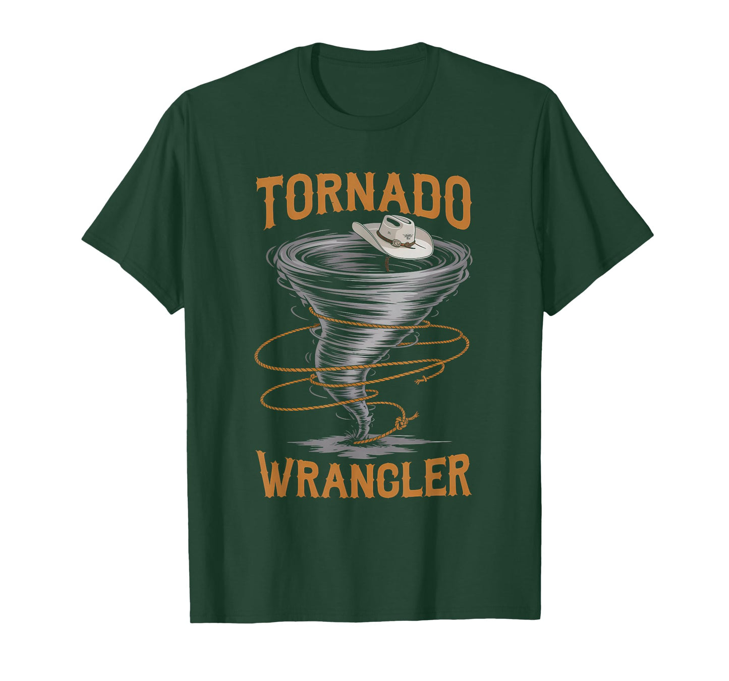Tornado Wrangler Bold Western Cowboy Graphic Vintage T-Shirt