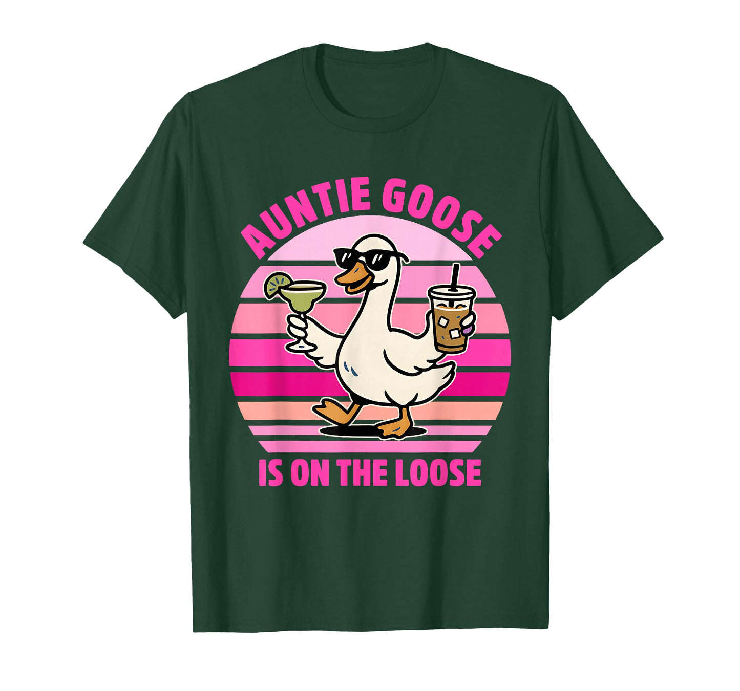 Auntie Goose is On The Loose Vintage Design T-Shirt