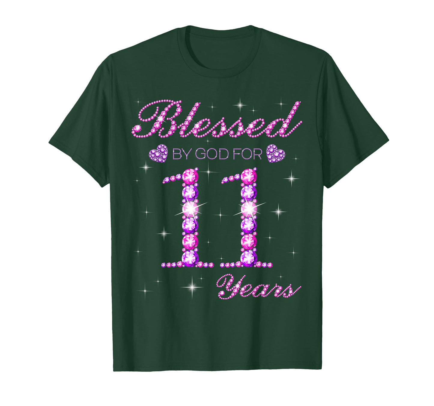 Blessed by God for 11 Years Old 11th Birthday Party T-Shirt