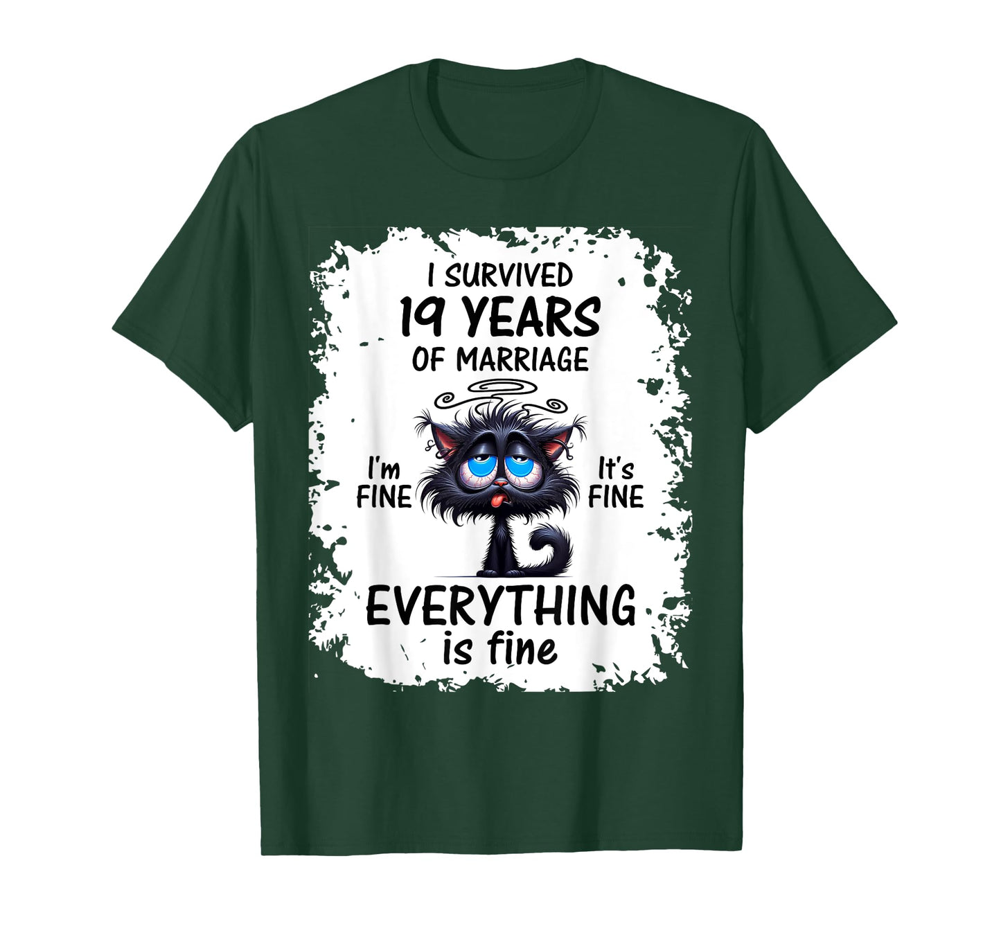Bronze Wedding I Survived 19 Years Of Marriage T-Shirt
