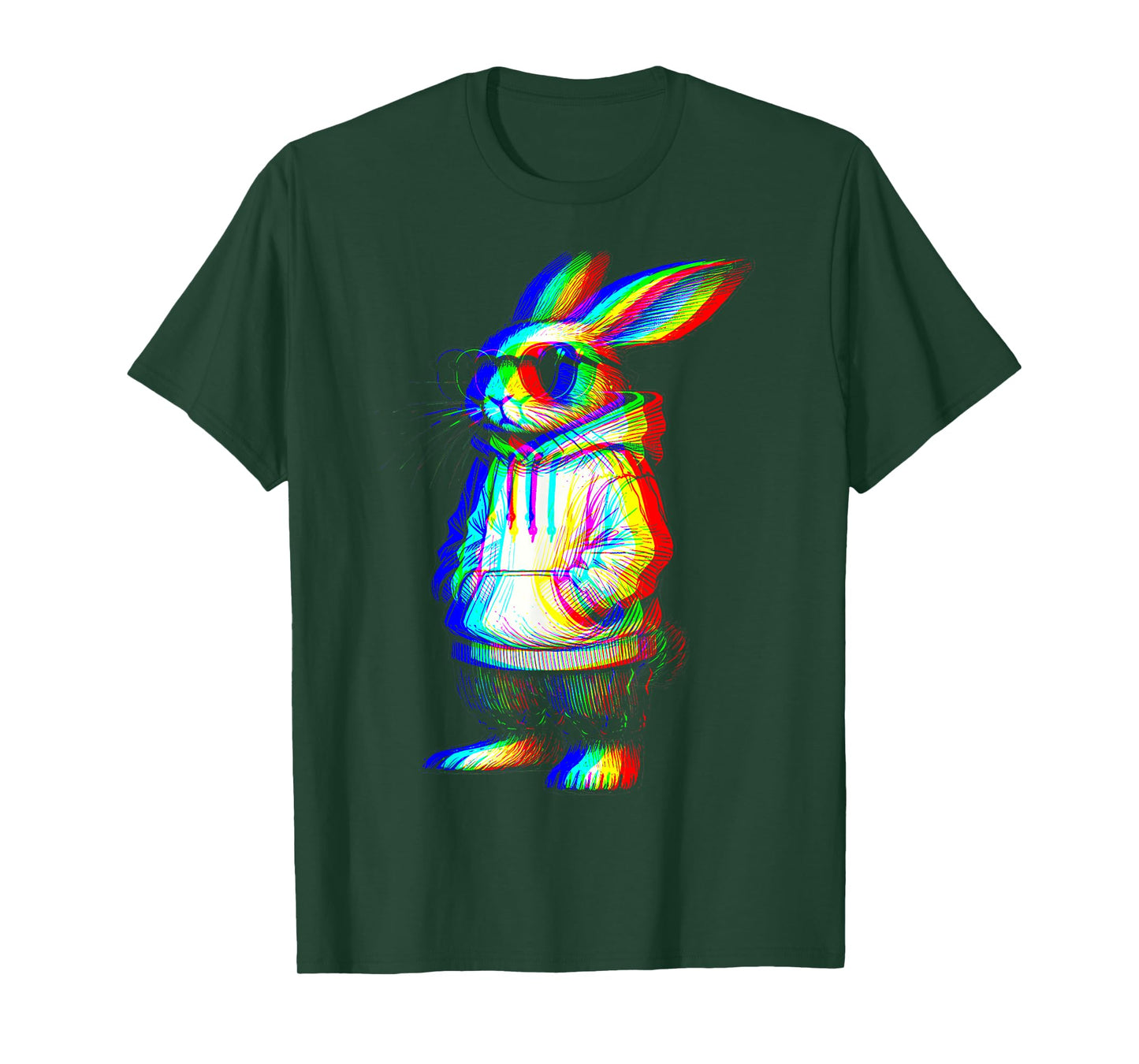Cool Bunny Sunglasses Rabbit Easter Men Vaporwave EDM Music T-Shirt