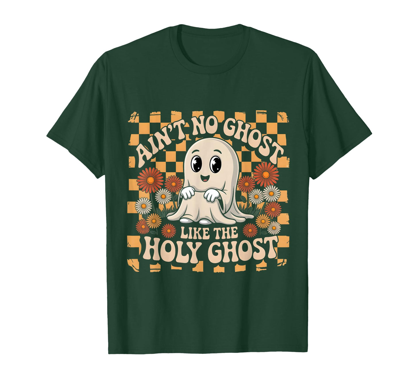 Holy Ghost Christian Floral Ghost Halloween Church Members T-Shirt