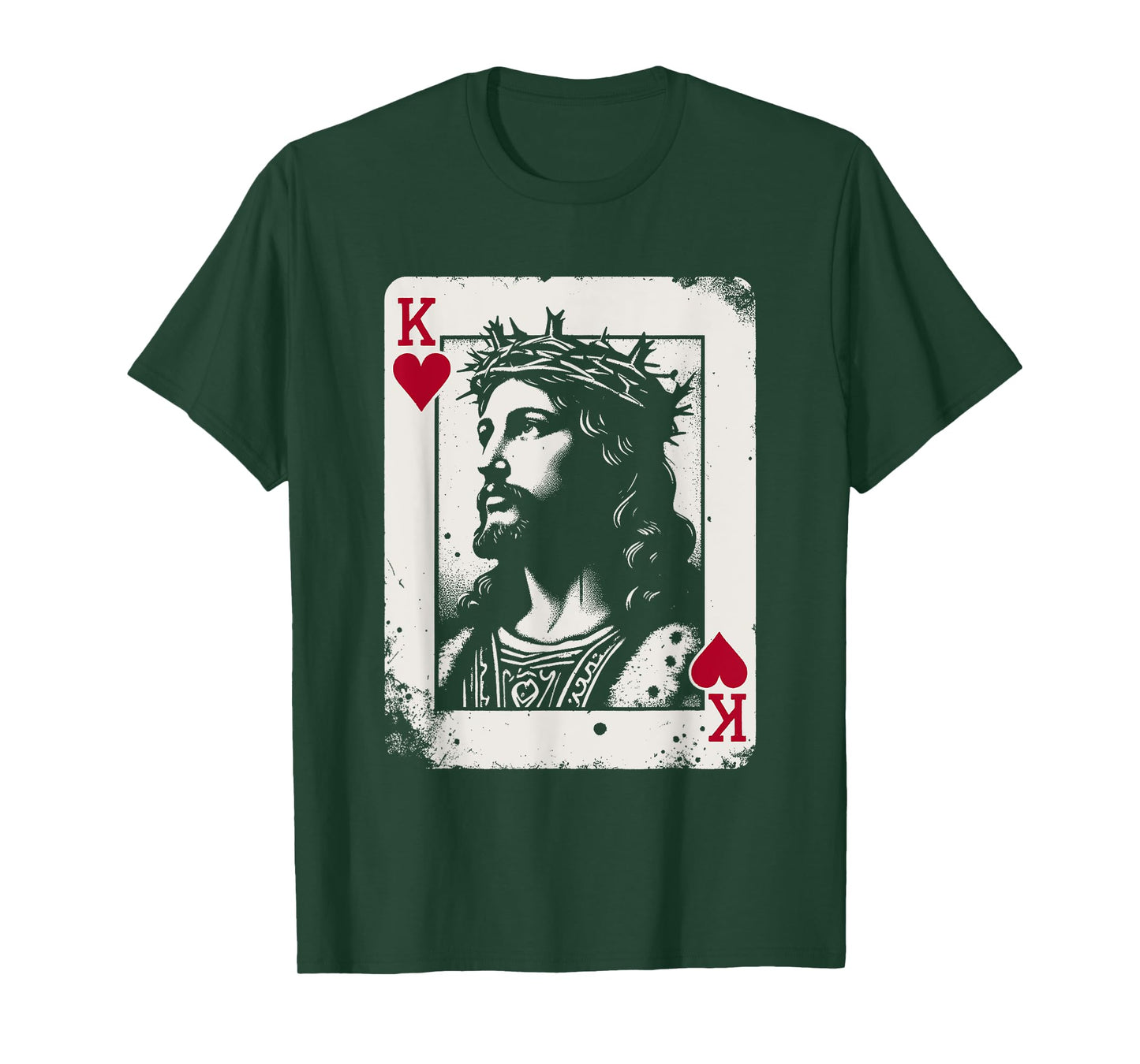 Jesus King Of Hearts - Vintage Religious Card Game Lover T-Shirt