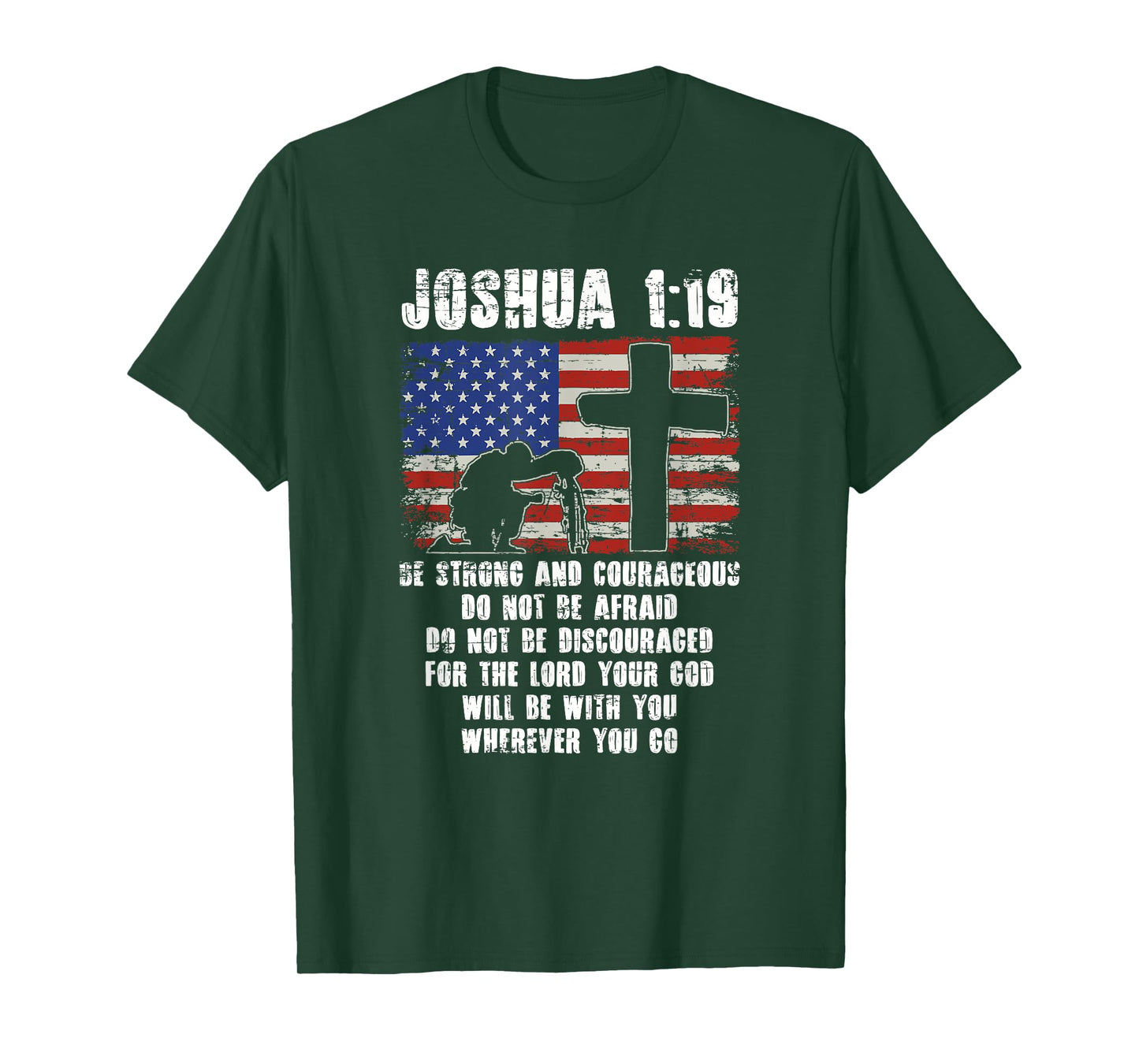 Holy Bible Verse Patriotic Christian Gift USA Flag Prayer T-Shirt