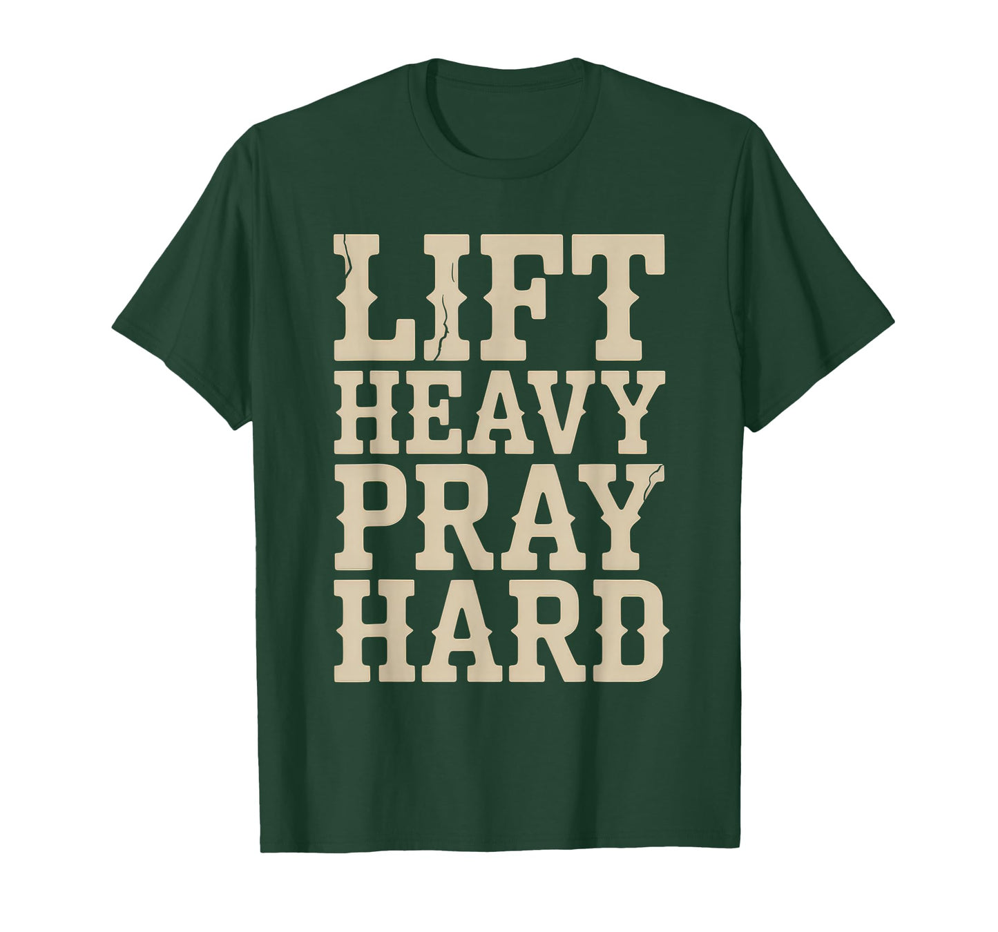 Lift Heavy Pray Hard Tshirt Gym Christian Gift Jesus Faith T-Shirt