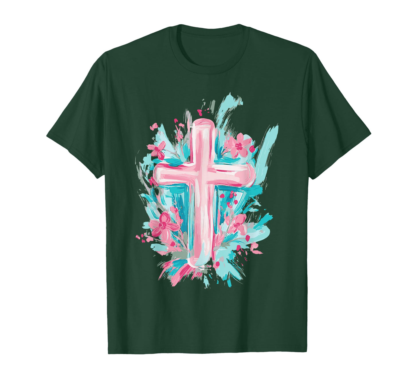 Easter Cross with Florals T-Shirt
