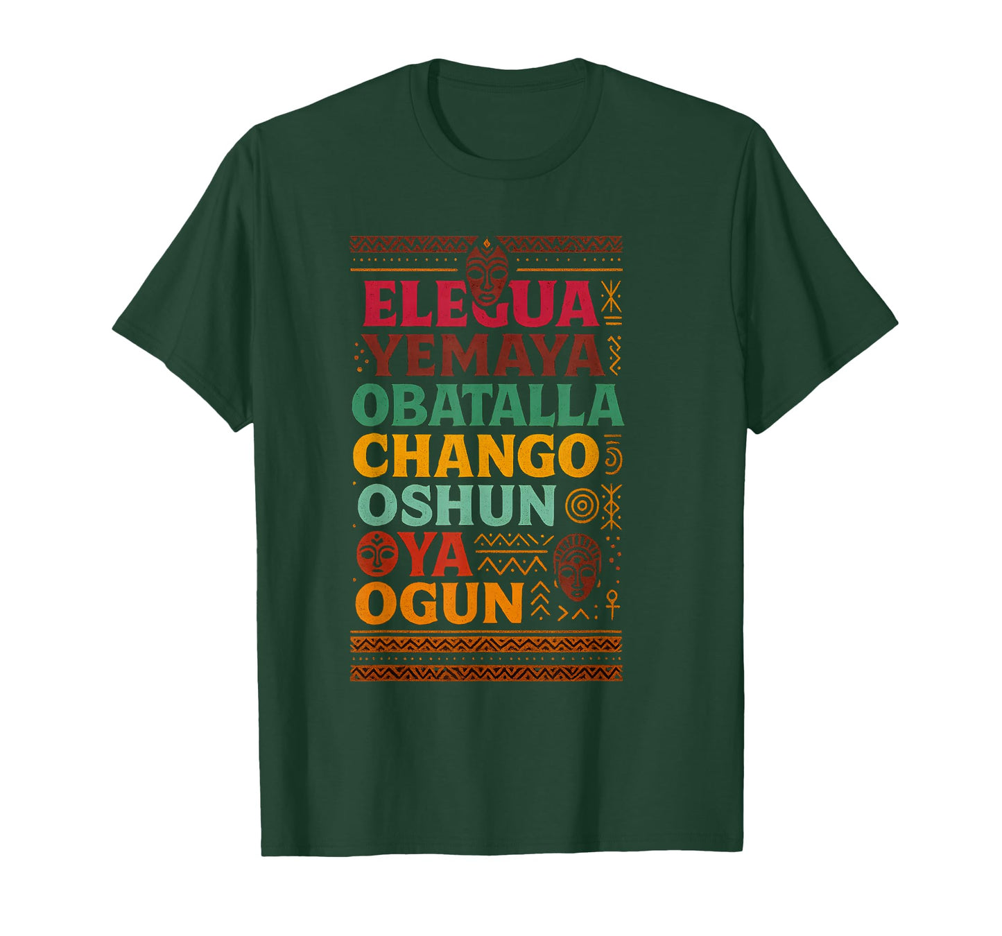 Seven African Gods Powers Obatala Orisha Spirits, Africa T-Shirt