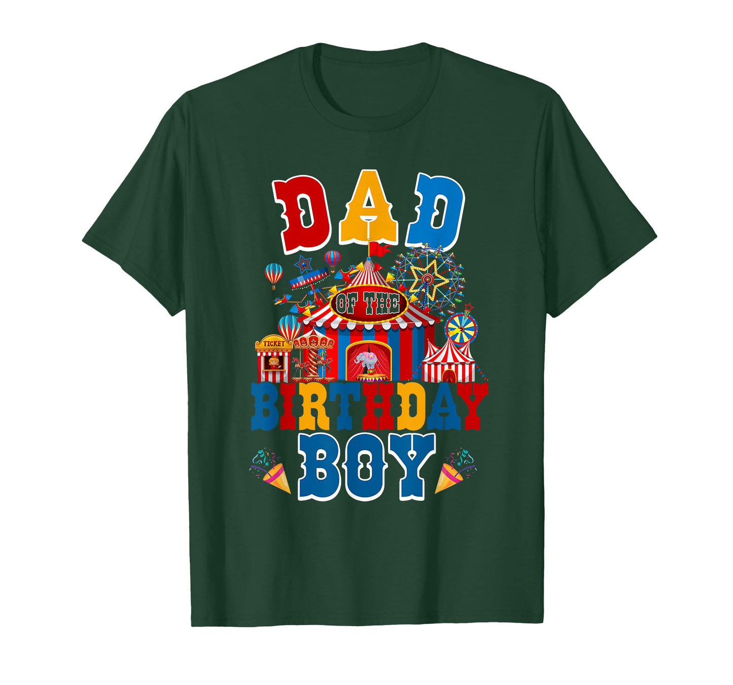 Dad Of The Birthday For Boy Circus Carnival Theme Party T-Shirt