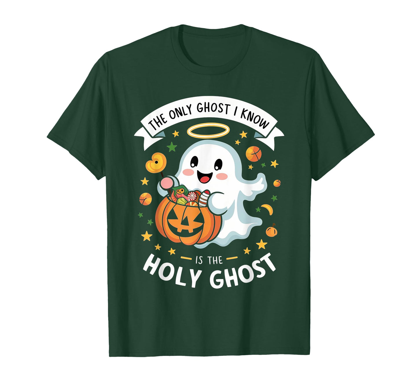 Christian Halloween Kids Only Ghost I Know is the Holy Ghost T-Shirt