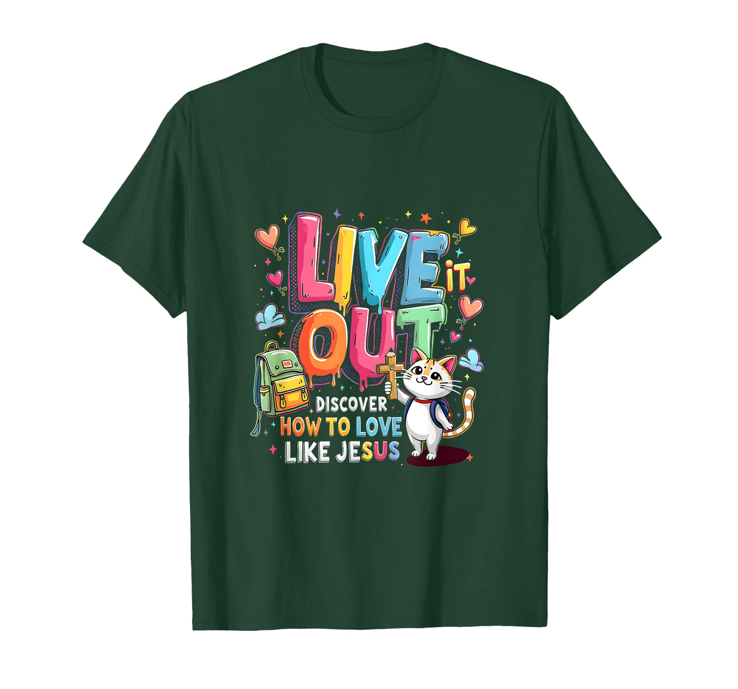 Live it Out Christian Youth Camp Bible School VBS 2025 T-Shirt