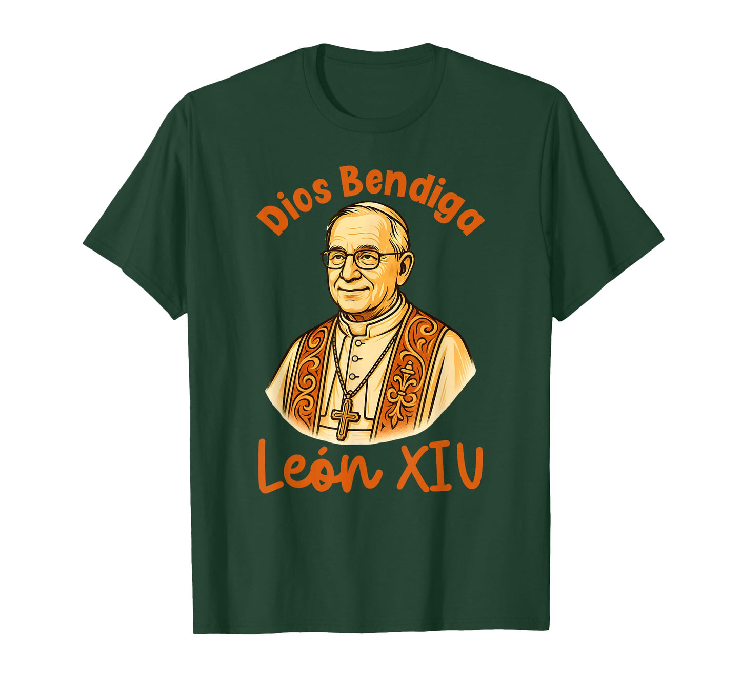 Dios Bendiga Papa Leon XIV in Spanish God Bless Pope Leo XIV T-Shirt