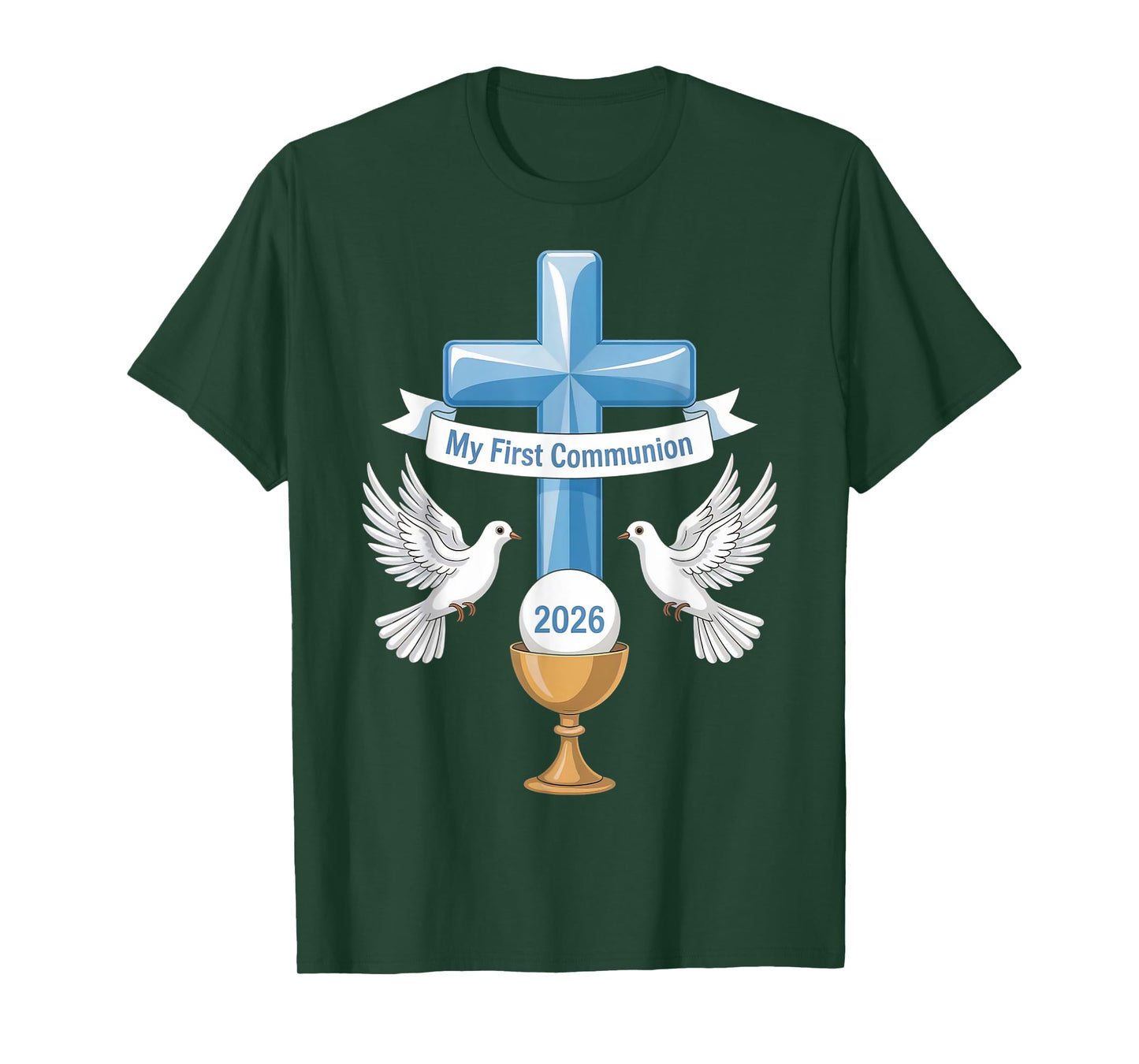 My 1st First Holy Communion 2026 Christian Boys Faith Jesus T-Shirt