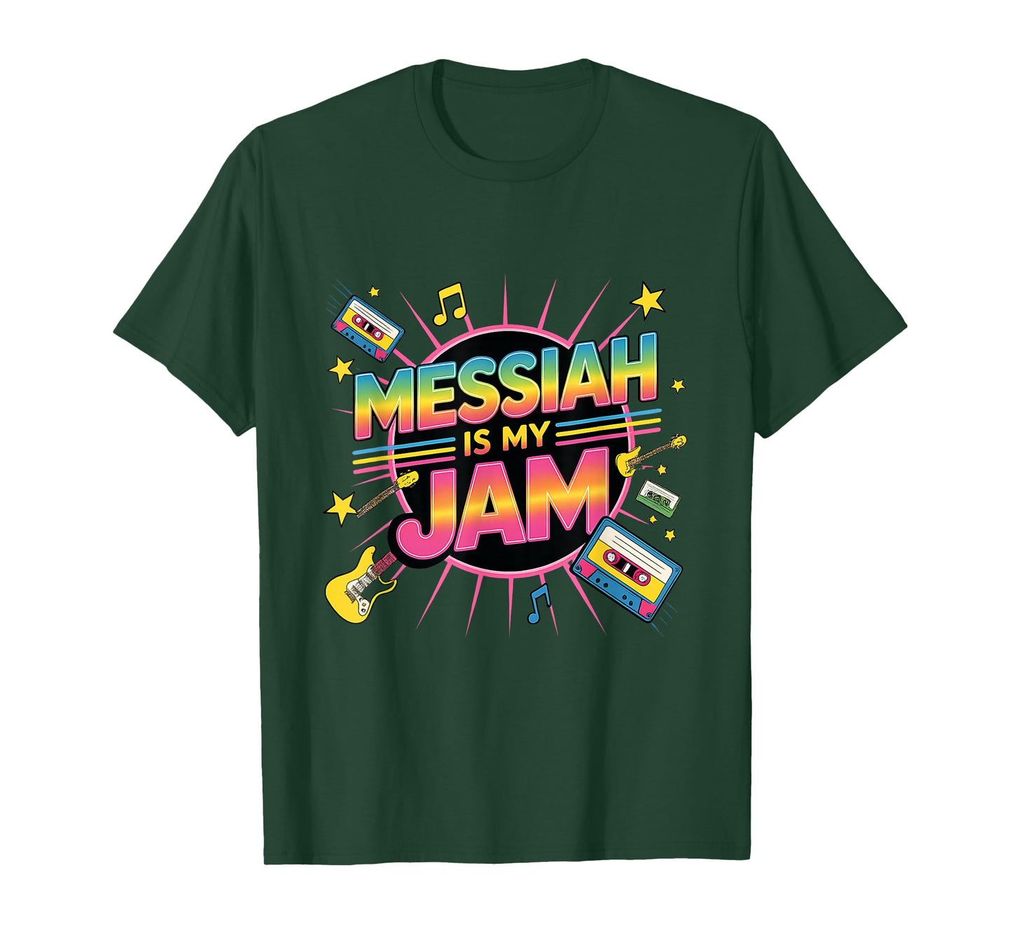 Messiah is My Jam | Retro Christian Music Faith Design T-Shirt