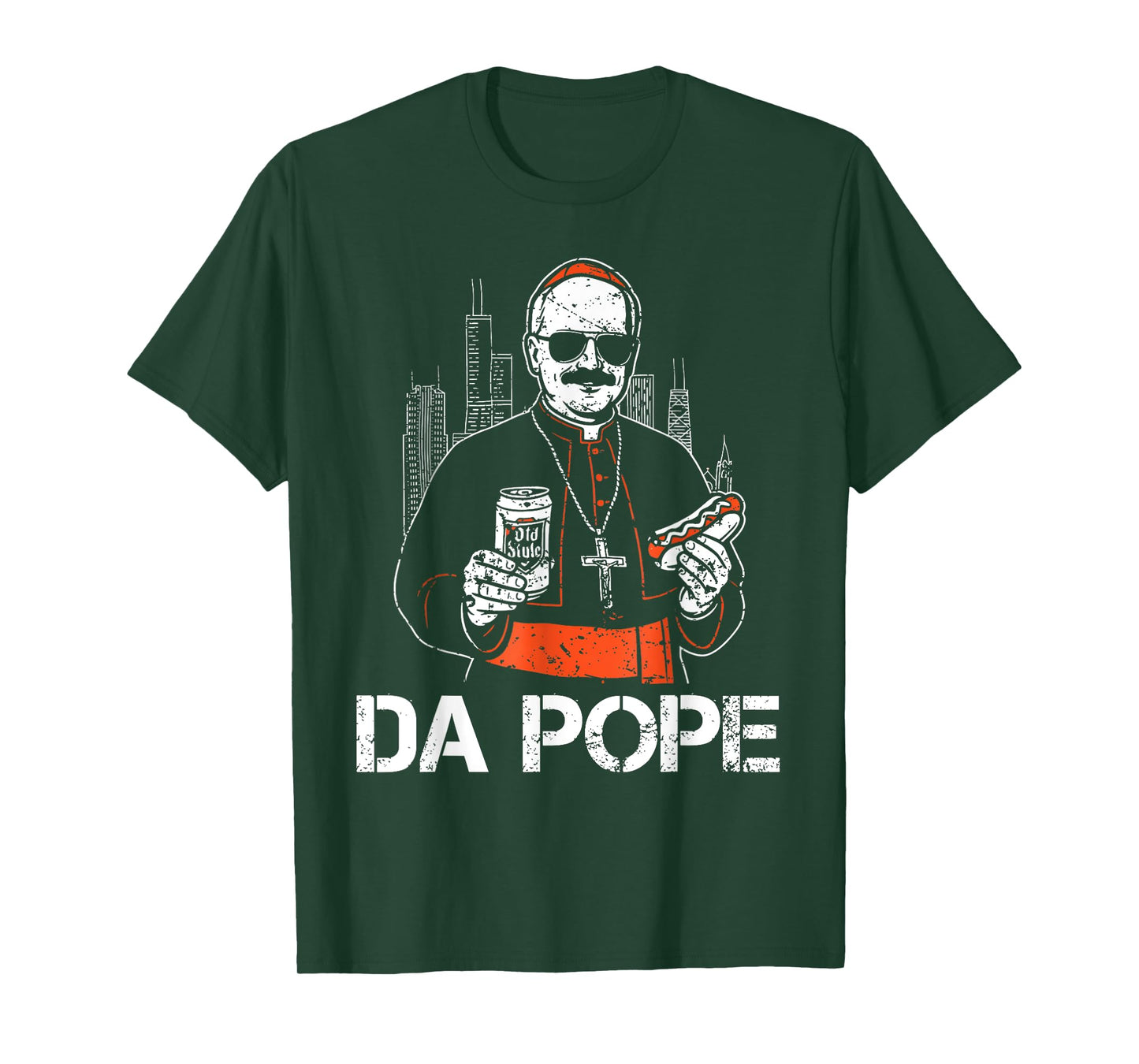Funny Da Pope From America Chicago Pope Leo XIV Vintage T-Shirt