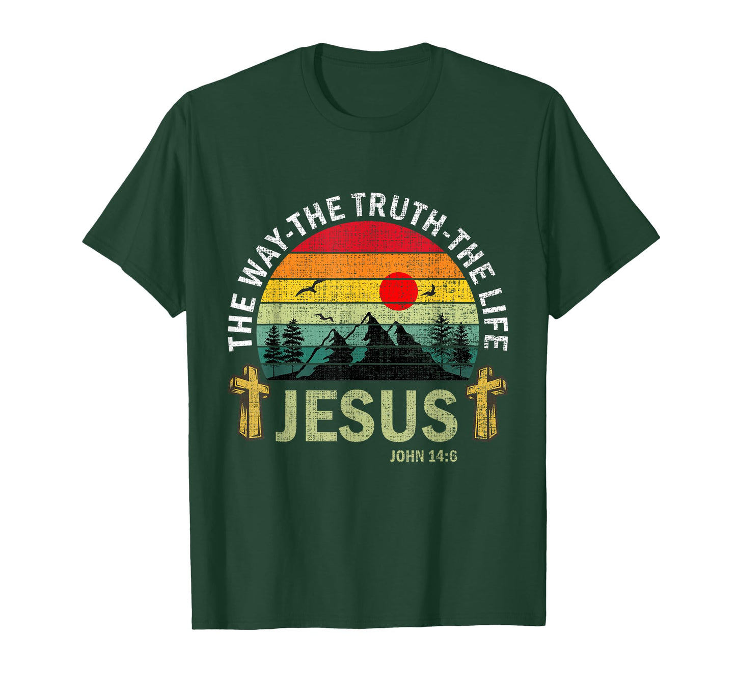 Jesus The Way Truth Life Women Men Kids Christian Worship T-Shirt