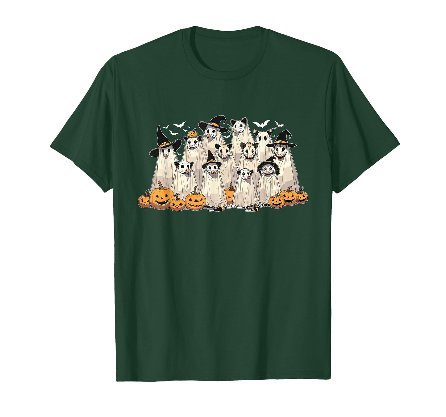 Retro Opossum Ghost Halloween Possum Pumpkin Spooky Season T-Shirt