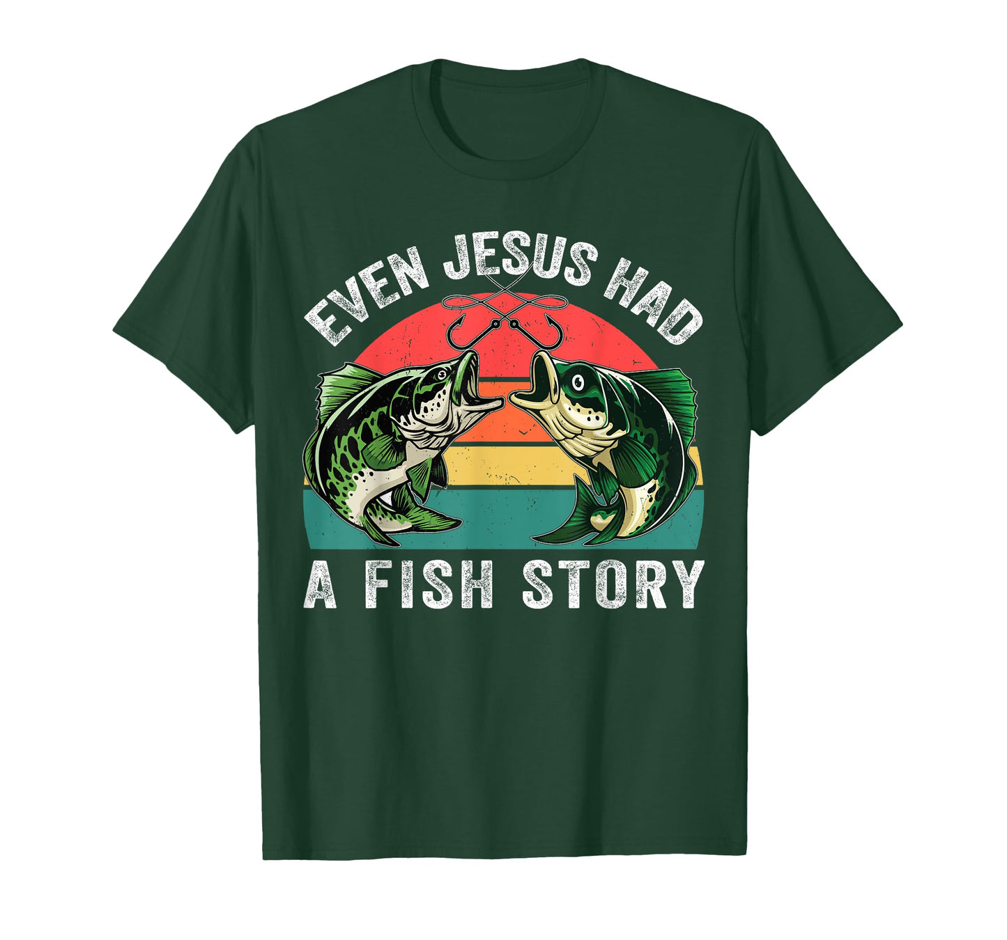 Funny Christian T-shirts Men Even Jesus Had Fish Story Funny T-Shirt