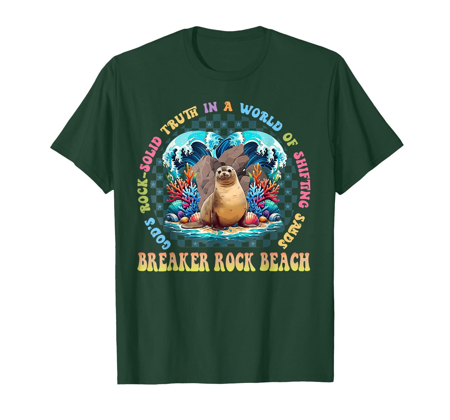 Breaker Rock Beach VBS 2024 Gods Rock Solid Truth In A World Men Women Kids T-Shirt