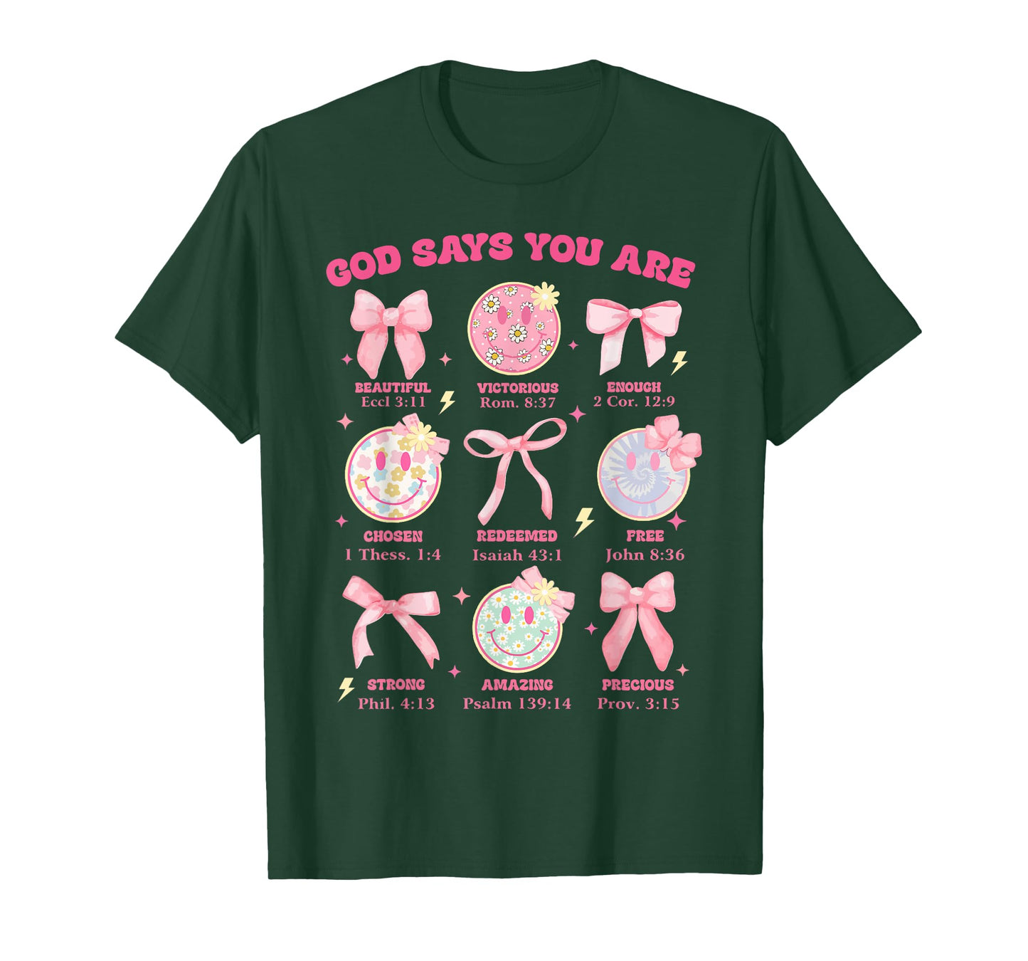 Funny God Says You Are Strong Loved Worthy Enough T-Shirt